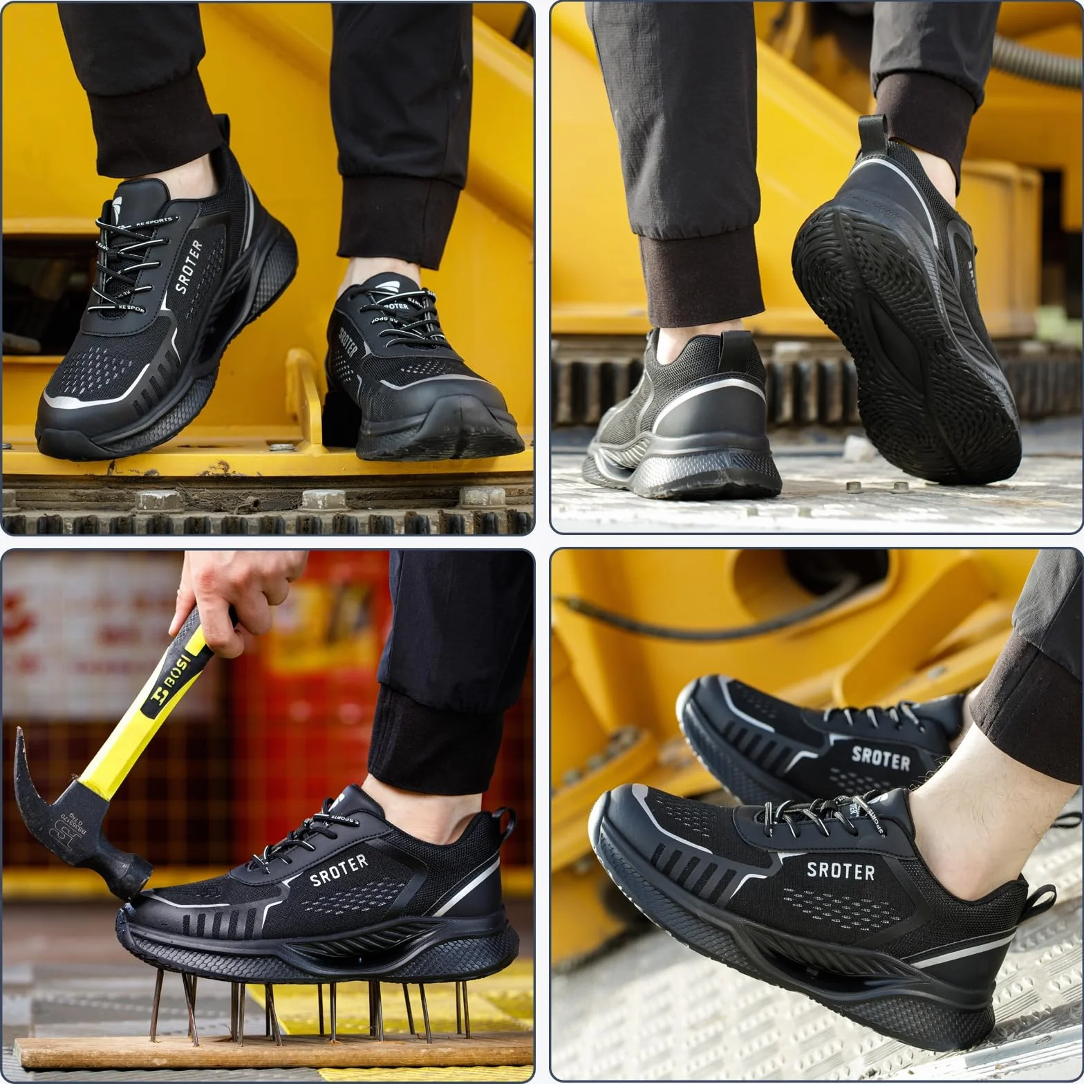 Obuwie ochronne dla mężczyzn i kobiet lekkie buty robocze ze stalowymi noskami oddychające wygodne buty ochronne unisex