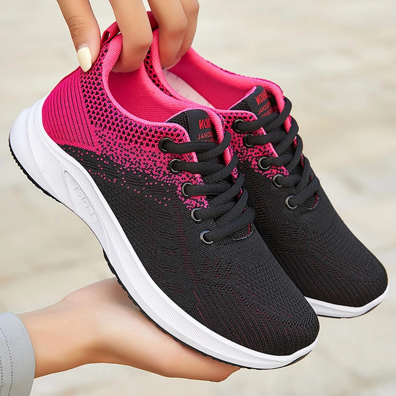 Sneakersy damskie buty rekreacyjne, buty do biegania po ulicy, trampki, buty fitness, antypoślizgowe, lekkie, oddychające, buty rekreacyjne, buty do tenisa, buty do biegania, do biegania