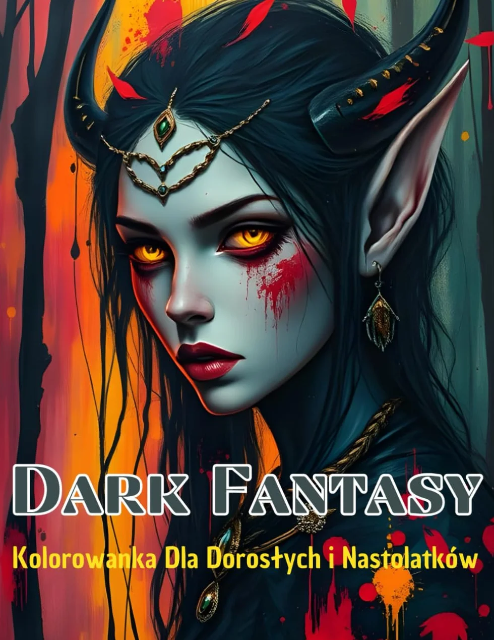 Dark Fantasy Kolorowanka Dla Dorosłych i Nastolatków: 60 Zaczarowanych Kolorowanek z Elfami, Wróżkami, Czarodziejami, Wampirami, Demonami i Mitycznymi Wibracjami!
