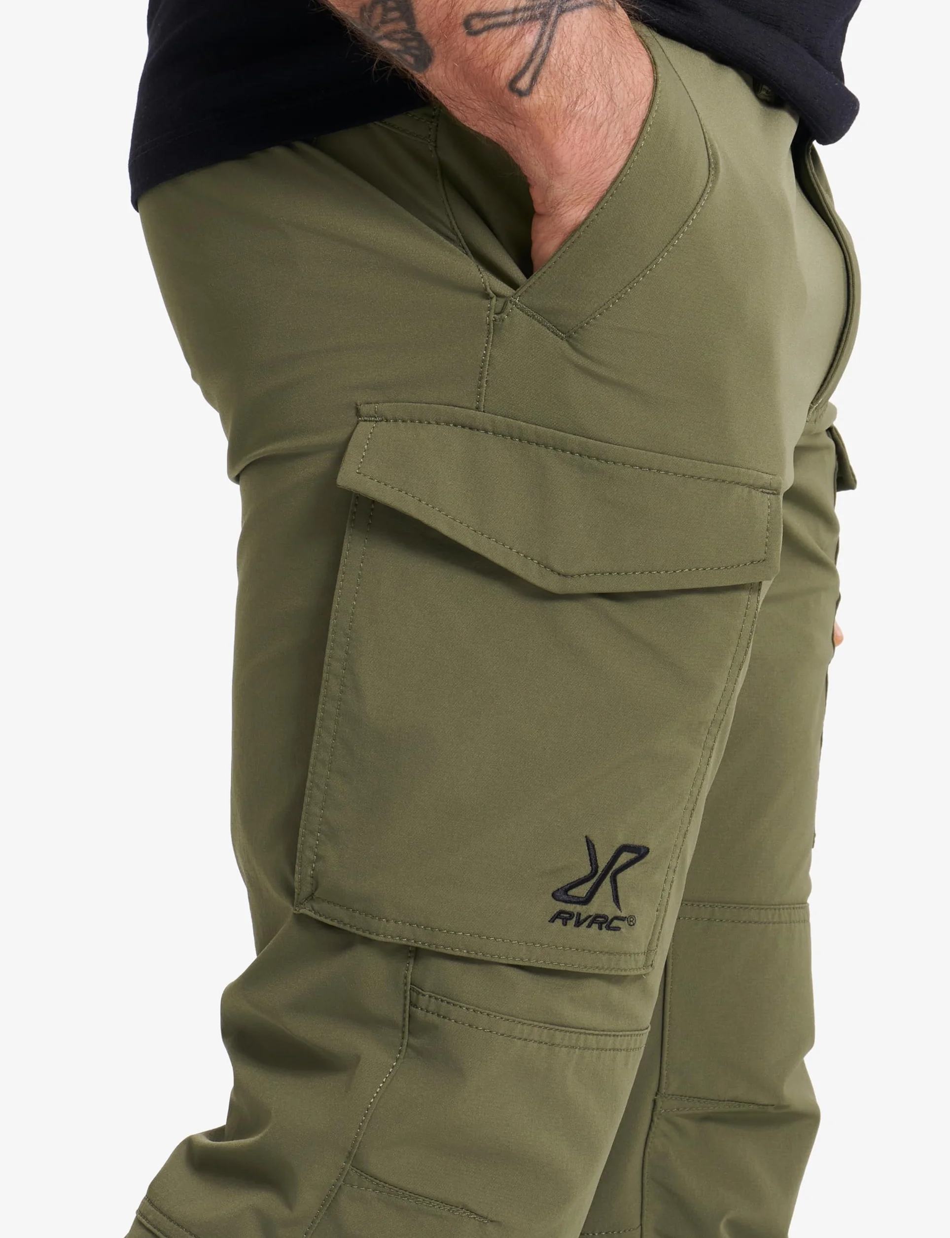 RevolutionRace Adventure Cargo Stretch Pants Męskie, Spodnie trekkingowe do wszystkich aktywności na świeżym powietrzu