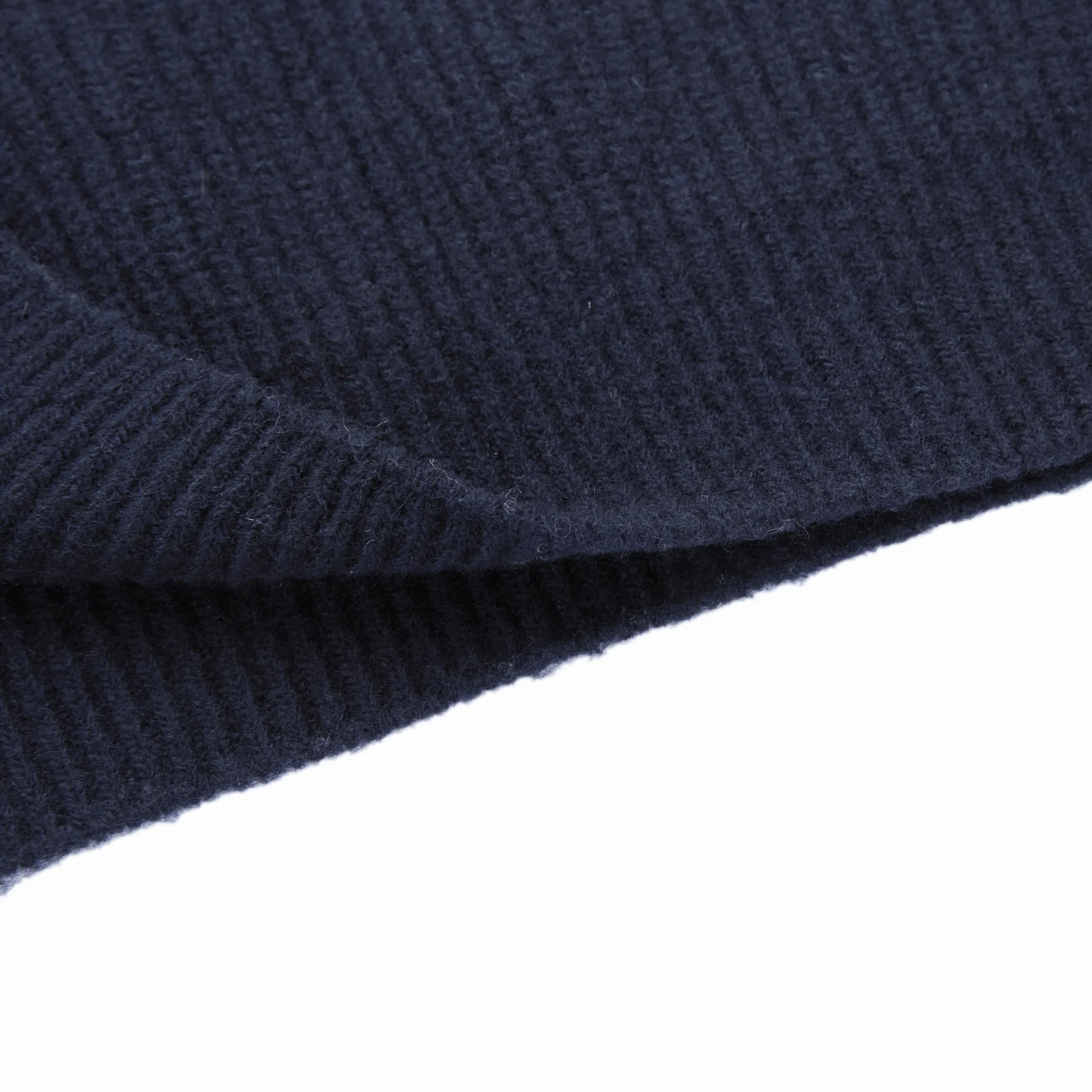 Diana Studio Okrągły dekolt z dzianiny, granatowy, męski, wełna, długie rękawy, rozmiar L, regularny krój, Niebieska, L-XXL