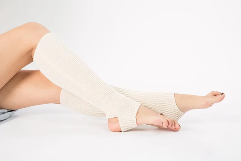 Tukistore Damskie dziewczęce getry baletowe z otworem na piętę do tańca, getry baletowe, ocieplacze na nogi do baletu, legginsy