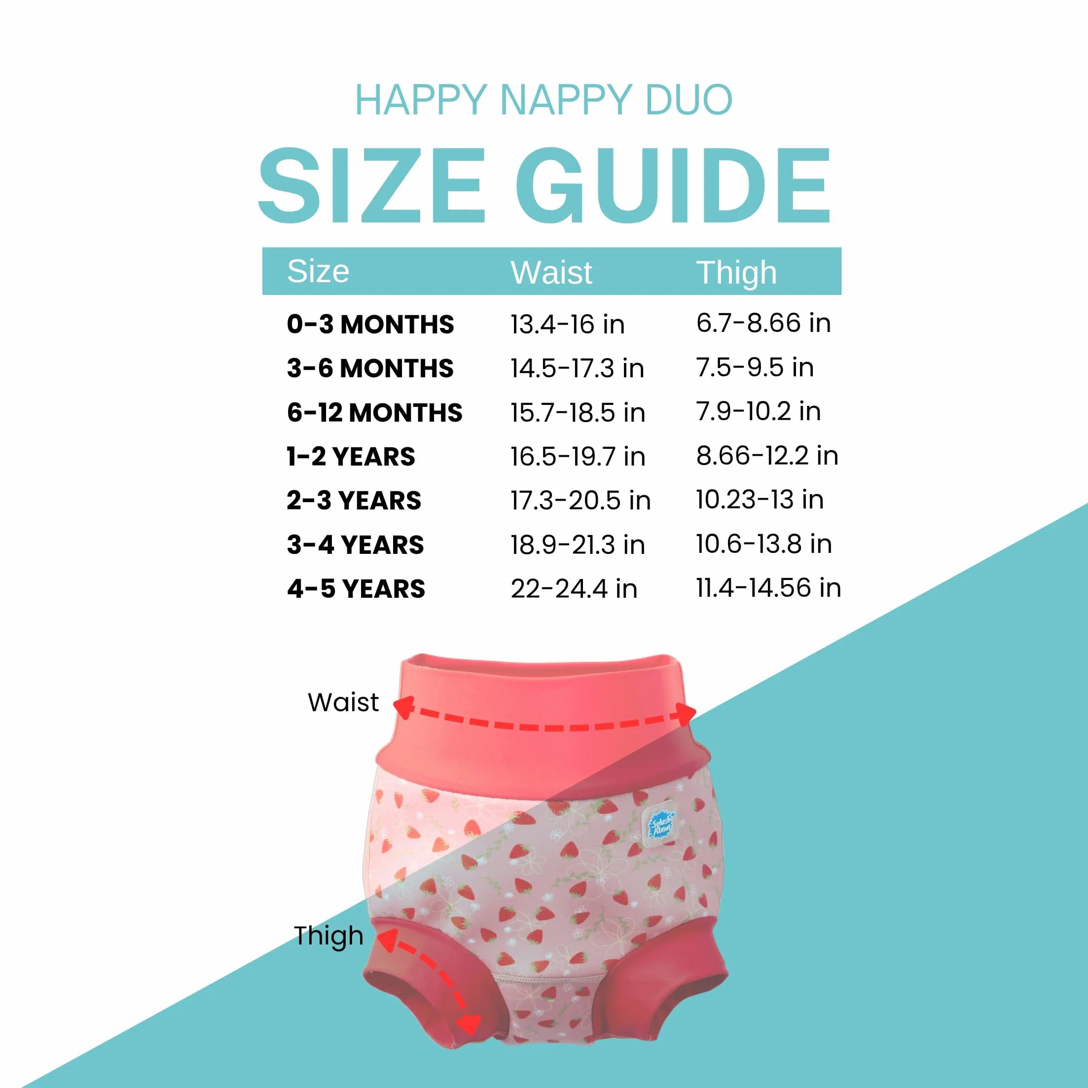 Splash About Happy Nappy Duo, pole truskawkowe, 6-12 miesięcy, Pole truskawkowe, 6-12 miesi?cy