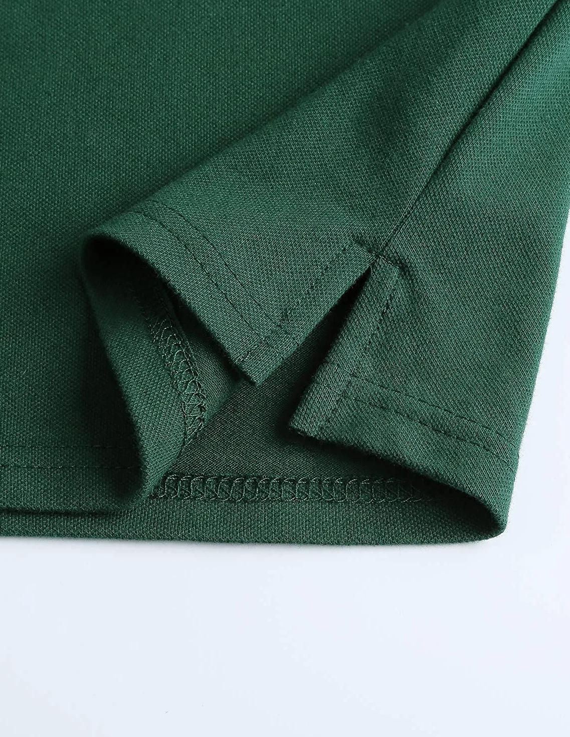 Męska koszulka polo z długim rękawem, Basic, denim, do szycia, casual, bawełniana, do golfa, tenisa, koszulki polo, zielony, L