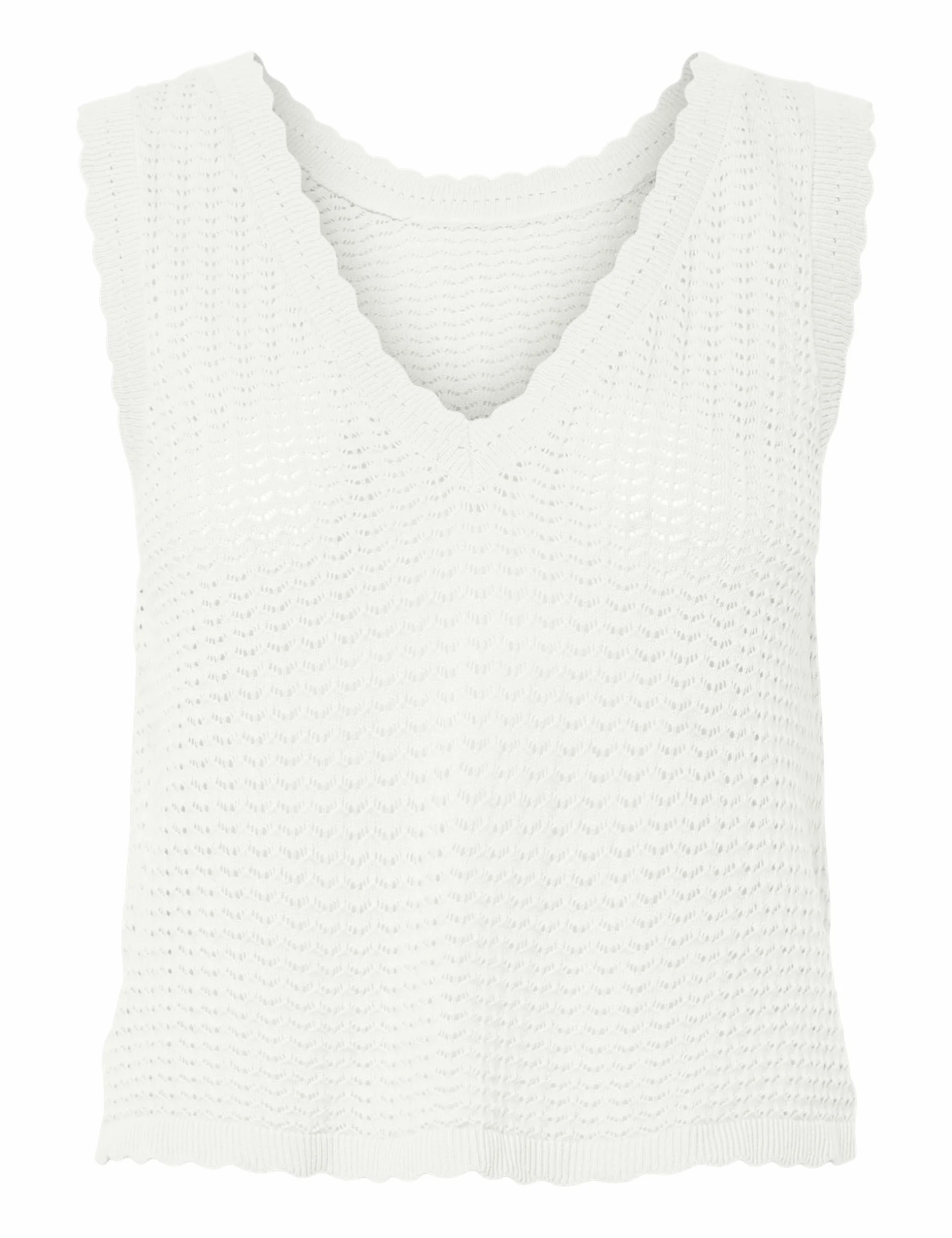 PIECES Pcscout Sl V-Neck Reversible Knit Bc, Cloud Dancer, XL