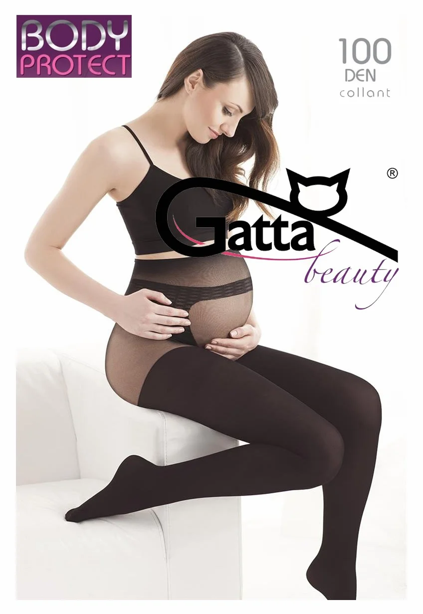 Gatta Body Protect 100den – rajstopy dla kobiet w ciąży ze specjalną częścią majtek, miękkie, bardzo elastyczne, matowe