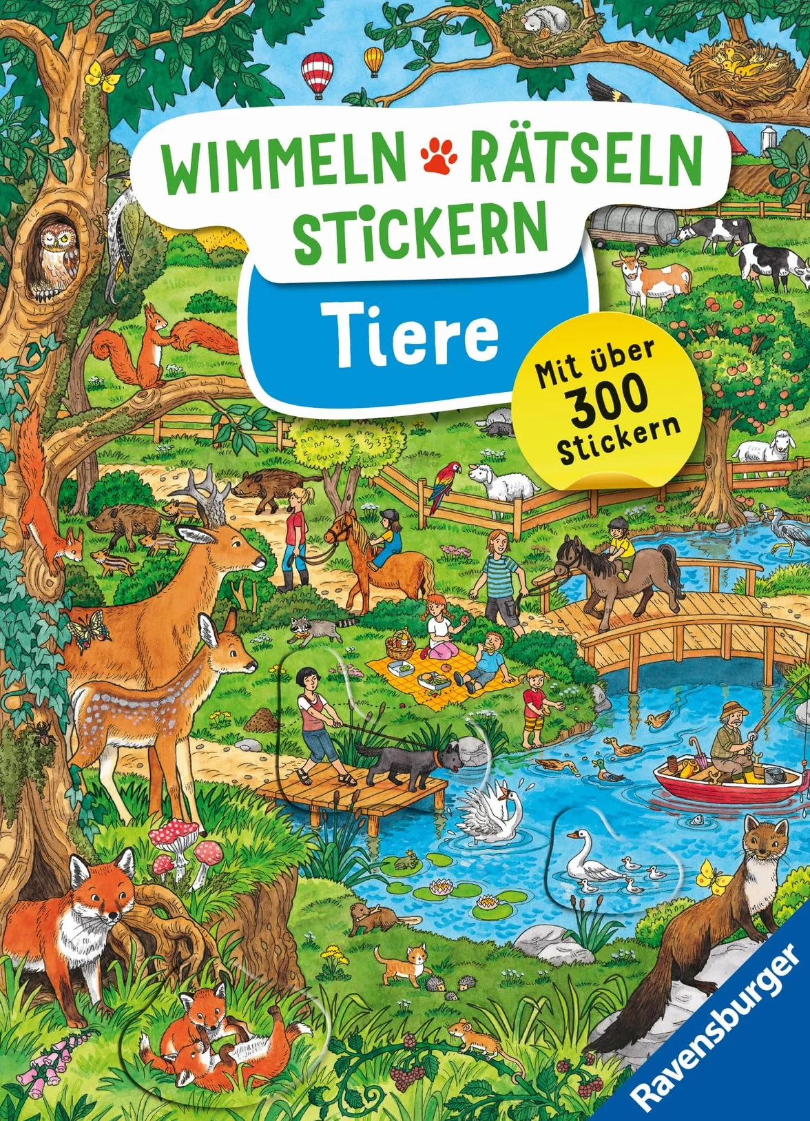 Wimmeln, Rätseln, Stickern: Tiere