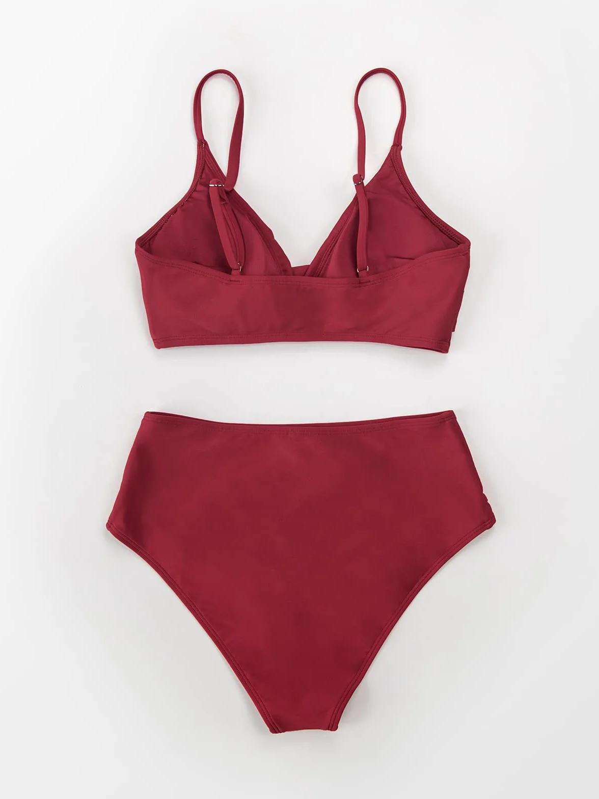 CUPSHE Damski zestaw bikini crossover biustonosz z wysokim stanem, moda kąpielowa, elegancki dwuczęściowy kostium kąpielowy