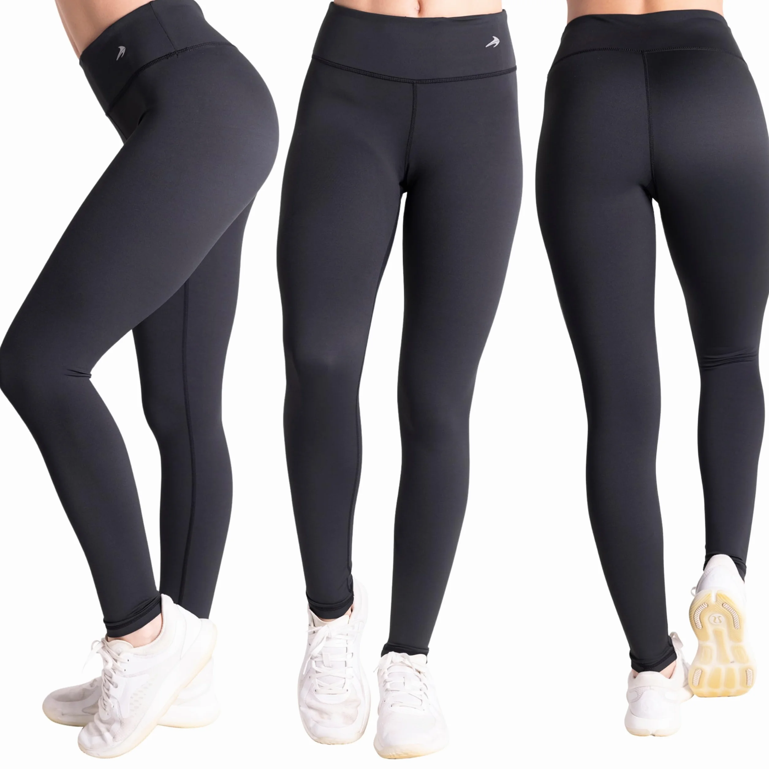 CompressionZ Legginsy kompresyjne dla kobiet, wysoki stan, kontrola brzucha – idealne do ćwiczeń, pilatesu, podróży, jogi i treningów