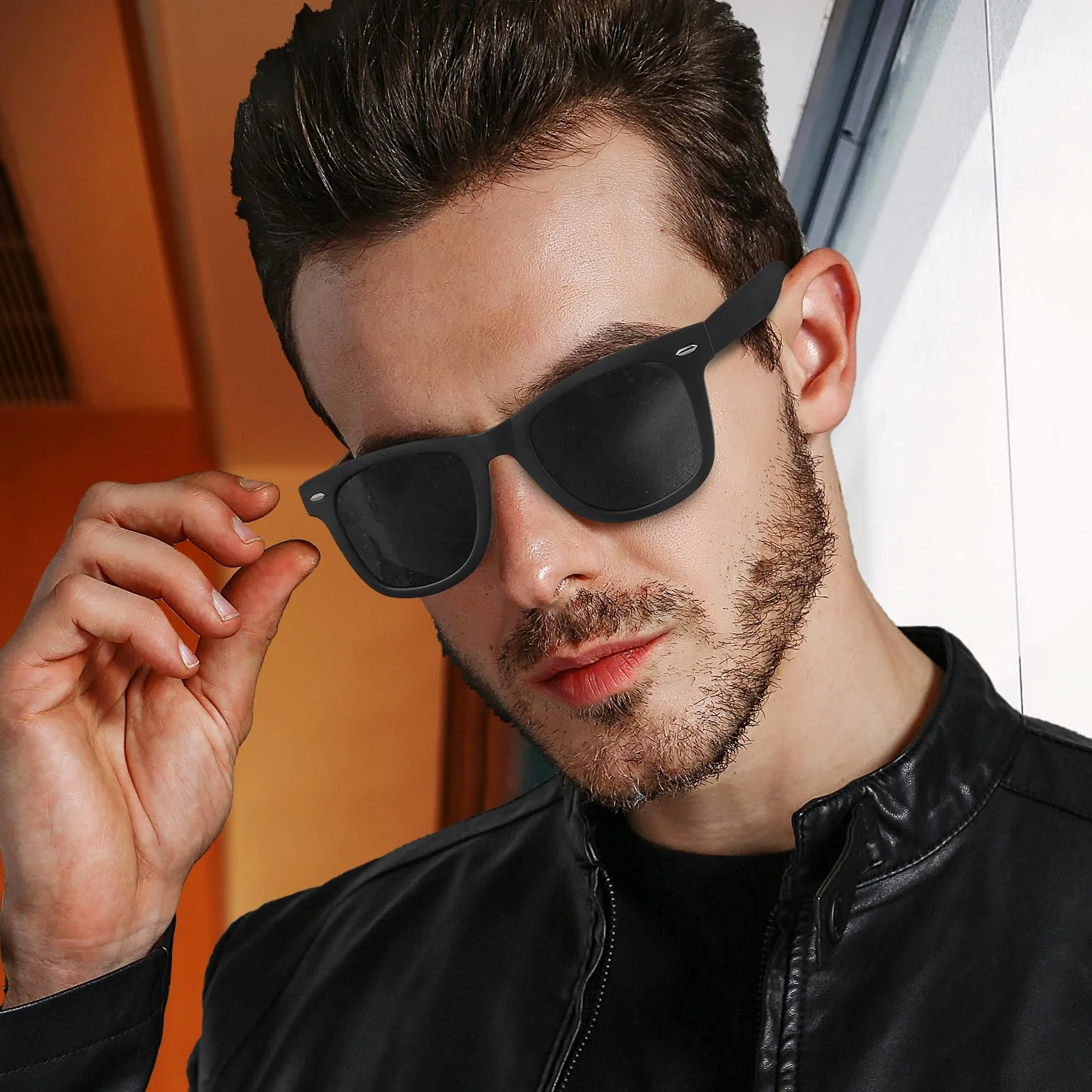 Okulary przeciwsłoneczne Polarized Męskie kwadratowe okulary przeciwsłoneczne Retro Ochrona UV400 Klasyczne okulary przeciwsłoneczne dla mężczyzn i kobiet Jazda samochodem Wędkarstwo Sport