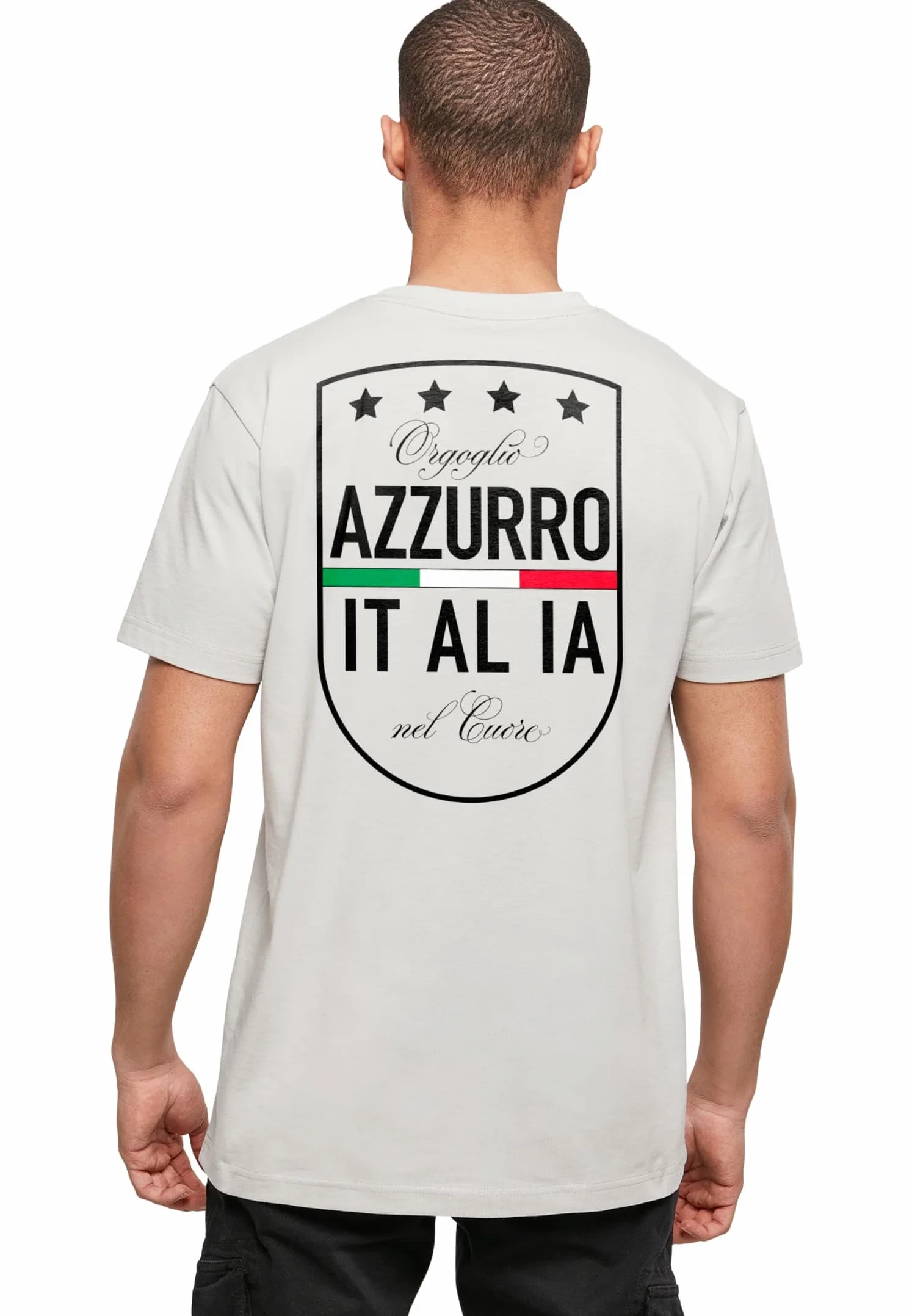 Mister Tee Koszulka Mężczyźni Mt3315-azurro Italia Crest Tee (1 w zestawie)
