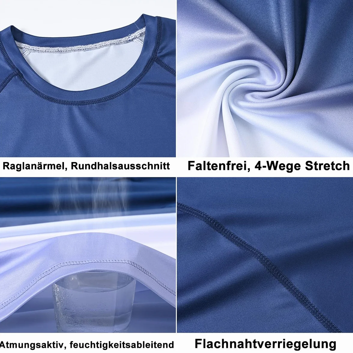 Huayuzh Koszulka męska UV Rashguard, koszulka do pływania, UPF 50+, szybkoschnąca, lekka, oddychająca, do surfowania, wędrówek