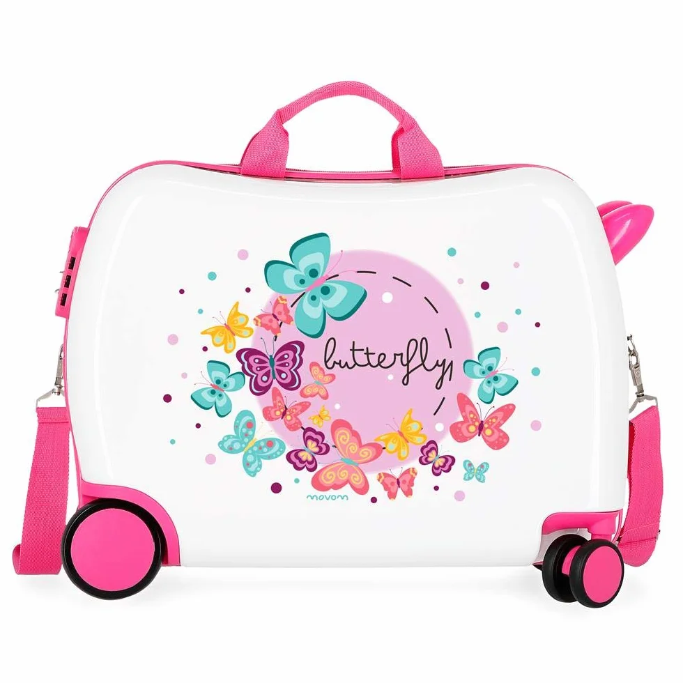 MOVOM Happy Time Bagaż dziecięcy 55 cm 32 wielokolorowy (Multicolor), Butterfly, 50 cm, Siedzenie 360