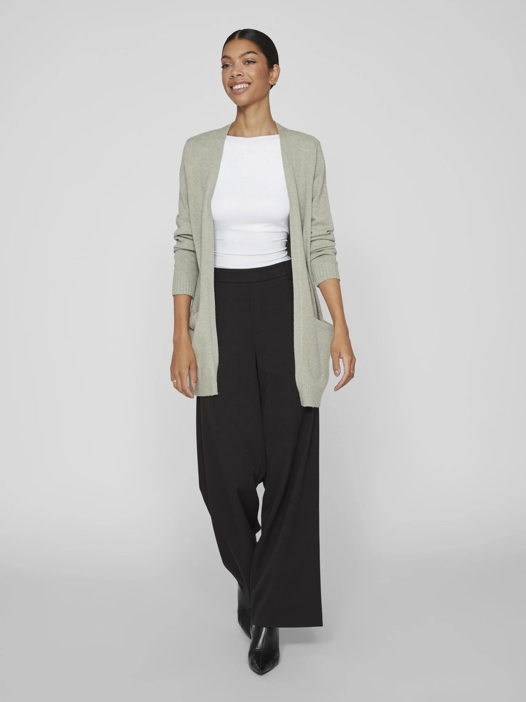 Vila Kardigan Kobiety Viril Open L/S Knit kardigan - Noos