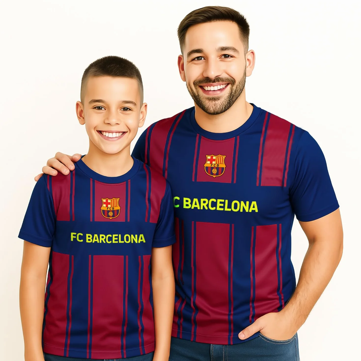 FCB Koszulka piłkarska FC Barcelona na sezon 2025/26, oficjalna replika koszulki stadionowej dla dorosłych, młodzieży i dzieci