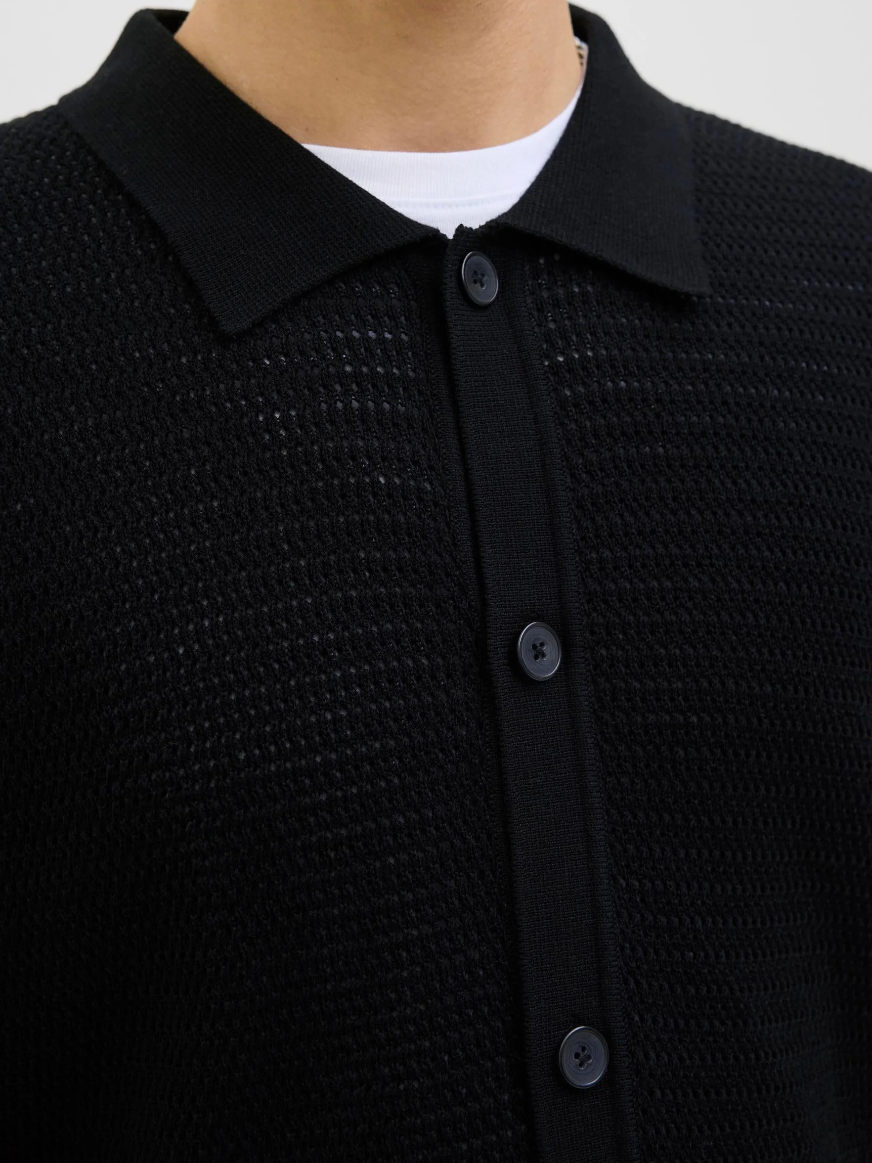 JACK & JONES Jprblajones Knit Polo Ss męska koszulka polo, czarny, M