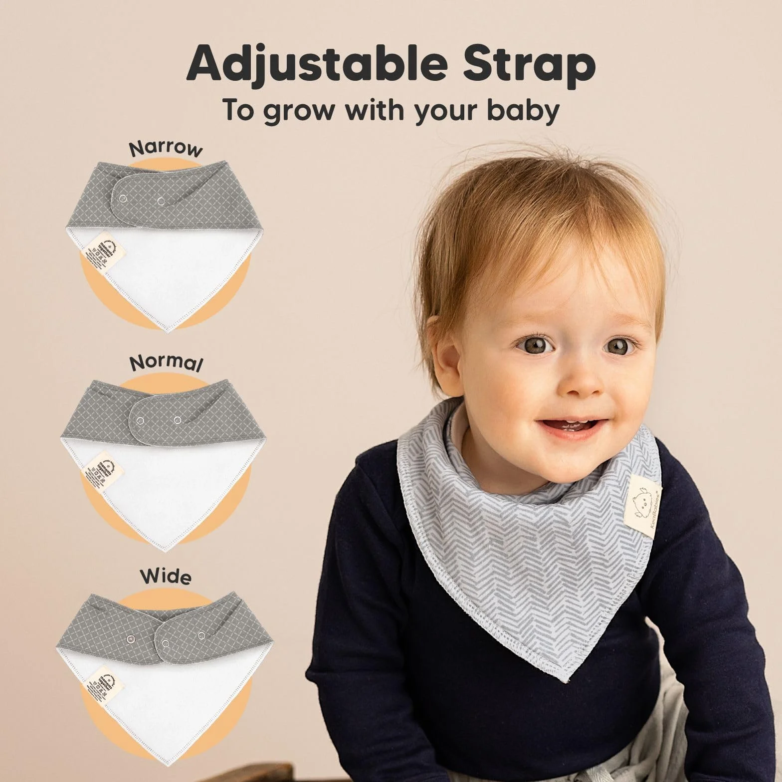 KeaBabies Zestaw 8 trójkątnych chusteczek dla niemowląt Chłopiec, Dziewczynka - Unisex śliniaki, Super chłonne chusty dziecięce, śliniaczki dziecięce z bawełny organicznej, bandany dla niemowląt
