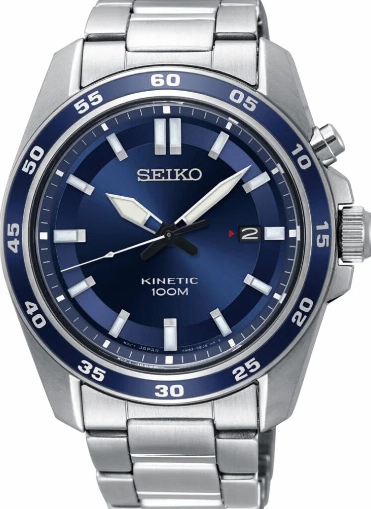 Seiko Herren-Uhr Kinetik Edelstahl mit Edelstahlband