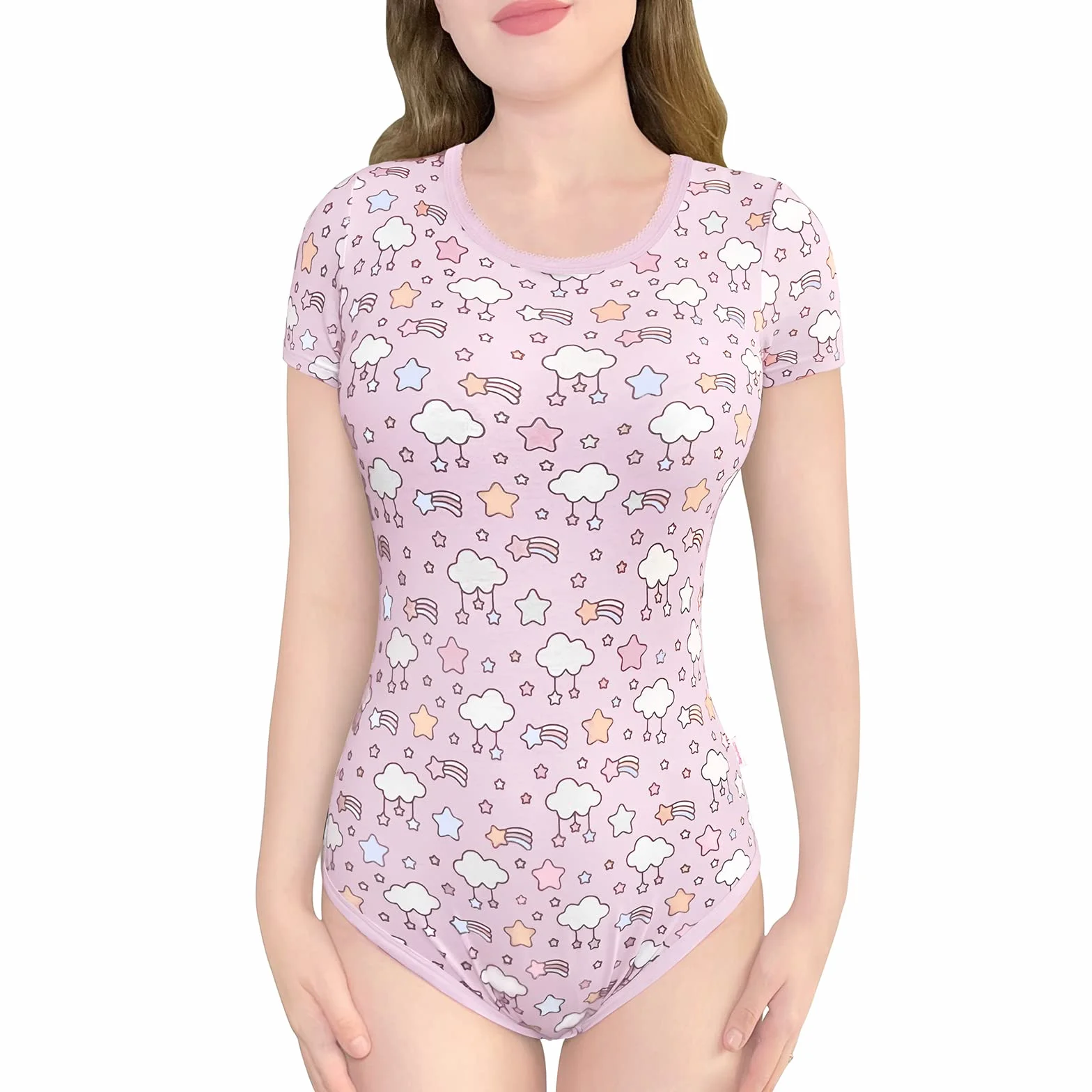 LittleForBig Bawełniany śpioszki Onesie Piżama Bodysuit - Pastelowe Niebo Bodysuit