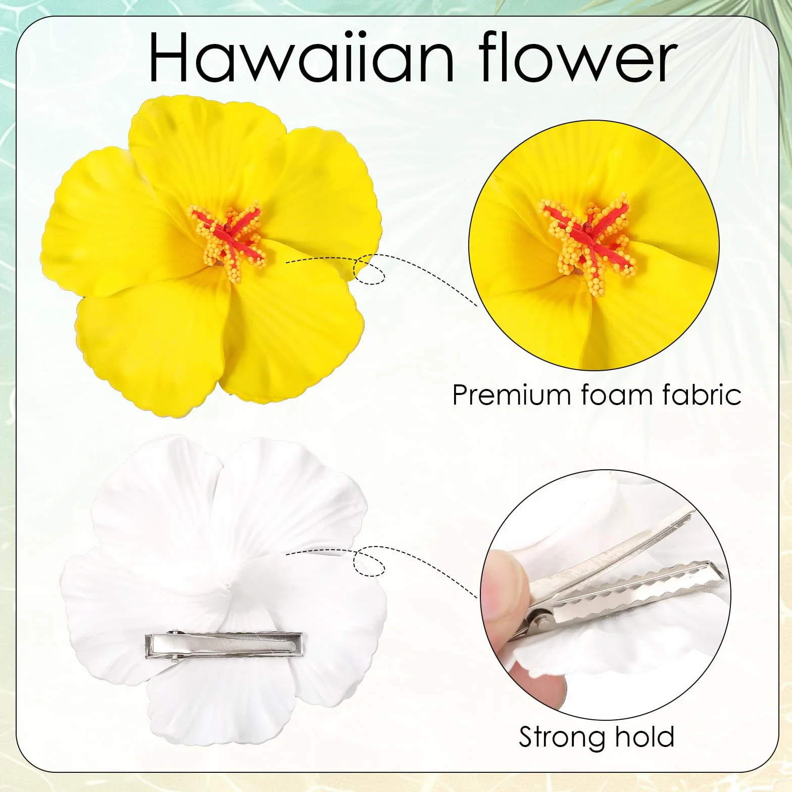 6 szt. hawajskie spinki do włosów z kwiatami, spinki z Plumeria-Hibiskus, słodkie tropikalne kwiaty letnie, akcesoria do włosów na wakacje, imprezę na plaży
