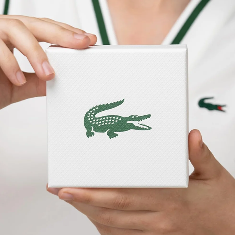 Lacoste Mężczyźni Stencil Bransoletka, Srebrny, 17 cm + 20mm