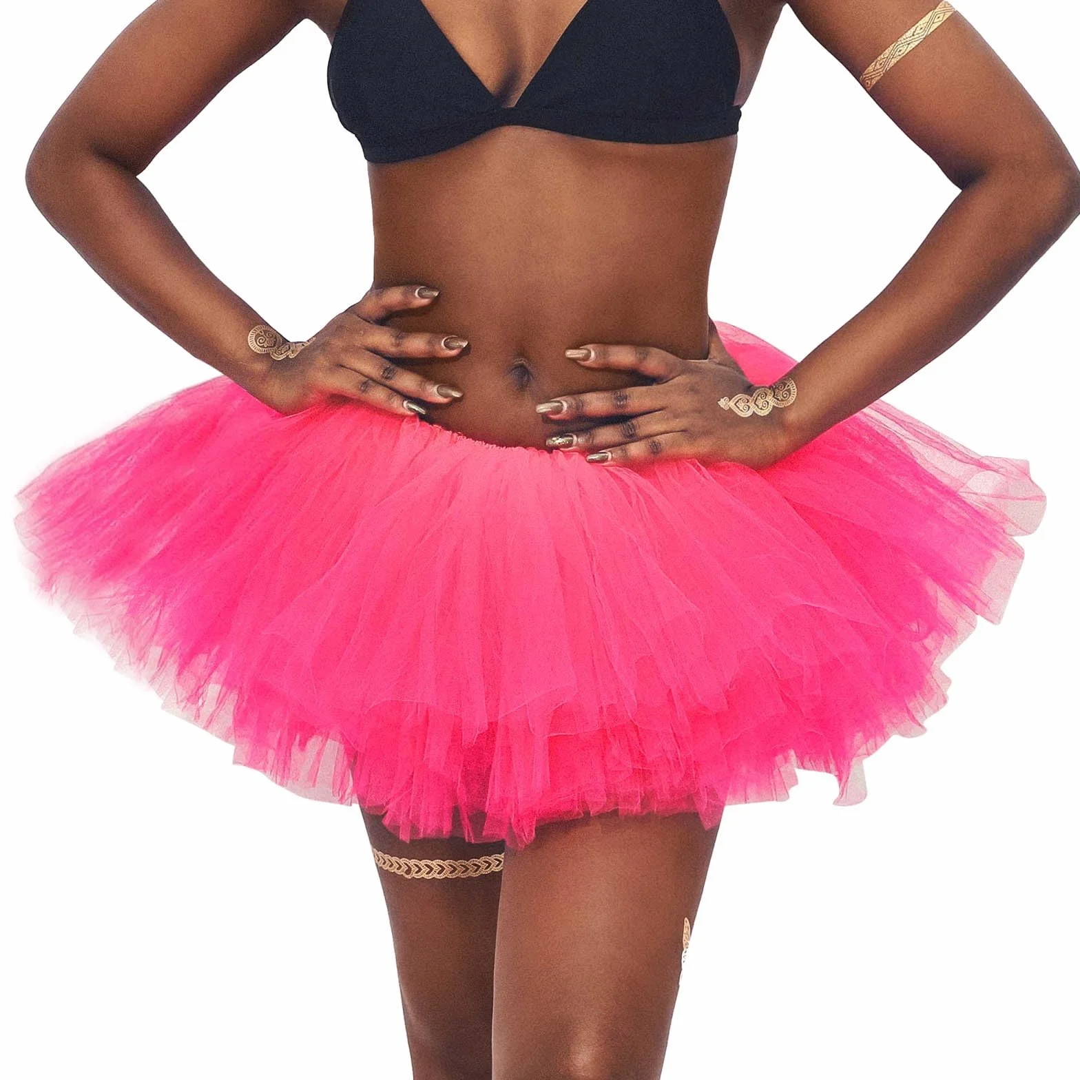Zookey Damska spódnica tutu klasyczna, elastyczna, 6-warstwowa spódnica tiulowa, baletnica, spódniczka tutu, fantazyjna sukienka na imprezę, kostium festiwalowy dla kobiet i dziewcząt