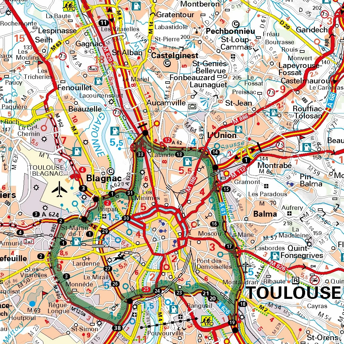 Carte Régionale Midi-Pyrénées 2026: Occitanie Ouest