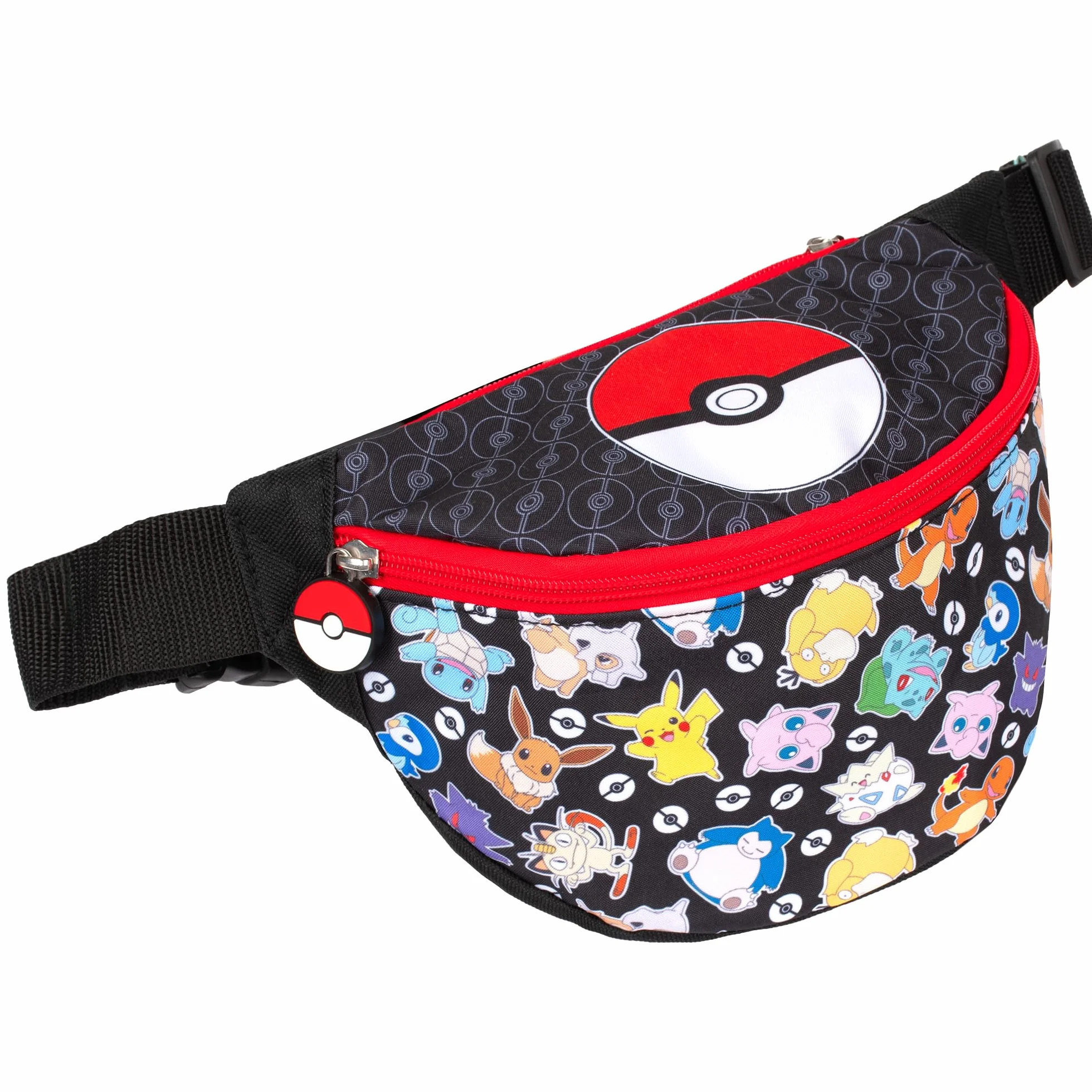 Pokémon Torba na biodra dla chłopców z regulowanym paskiem, lekka, zabawna torba na pas, torebka na podróże dla dzieci, torebka na ramię z regulowanym paskiem, torebka na biodra dla dzieci