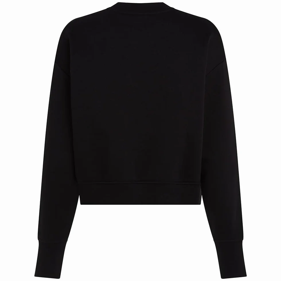 Karl Lagerfeld Jeans, Damskie, Bluza Z Logo Monogramowym, Regular Fit, Czarny, L