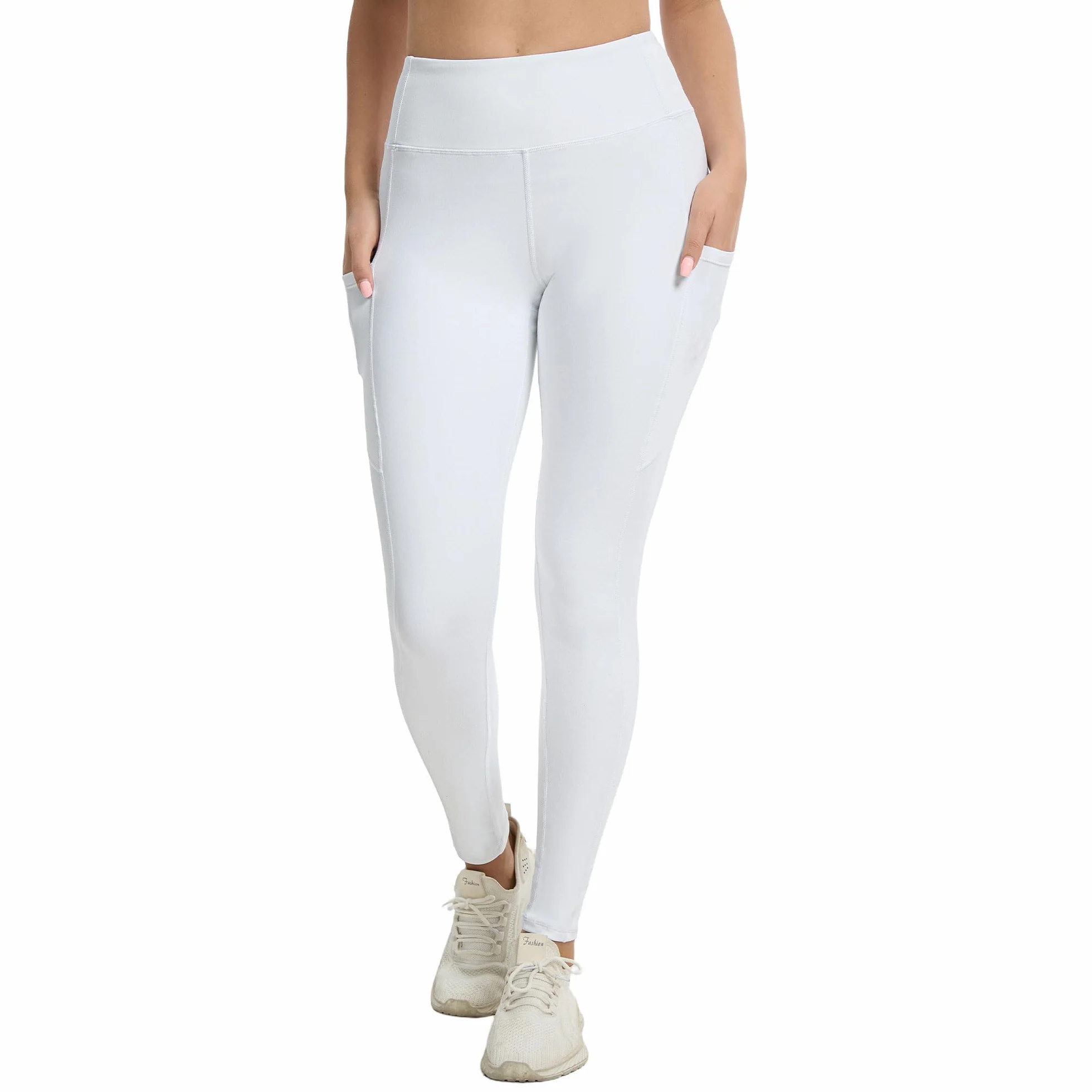 adorence Legginsy Damskie z Kieszeniami, Legginsy Gimnastyczne dla Kobiet, Legginsy Sportowe Nieprzezroczyste, Spodnie do Jogi z Wysokim Stanem
