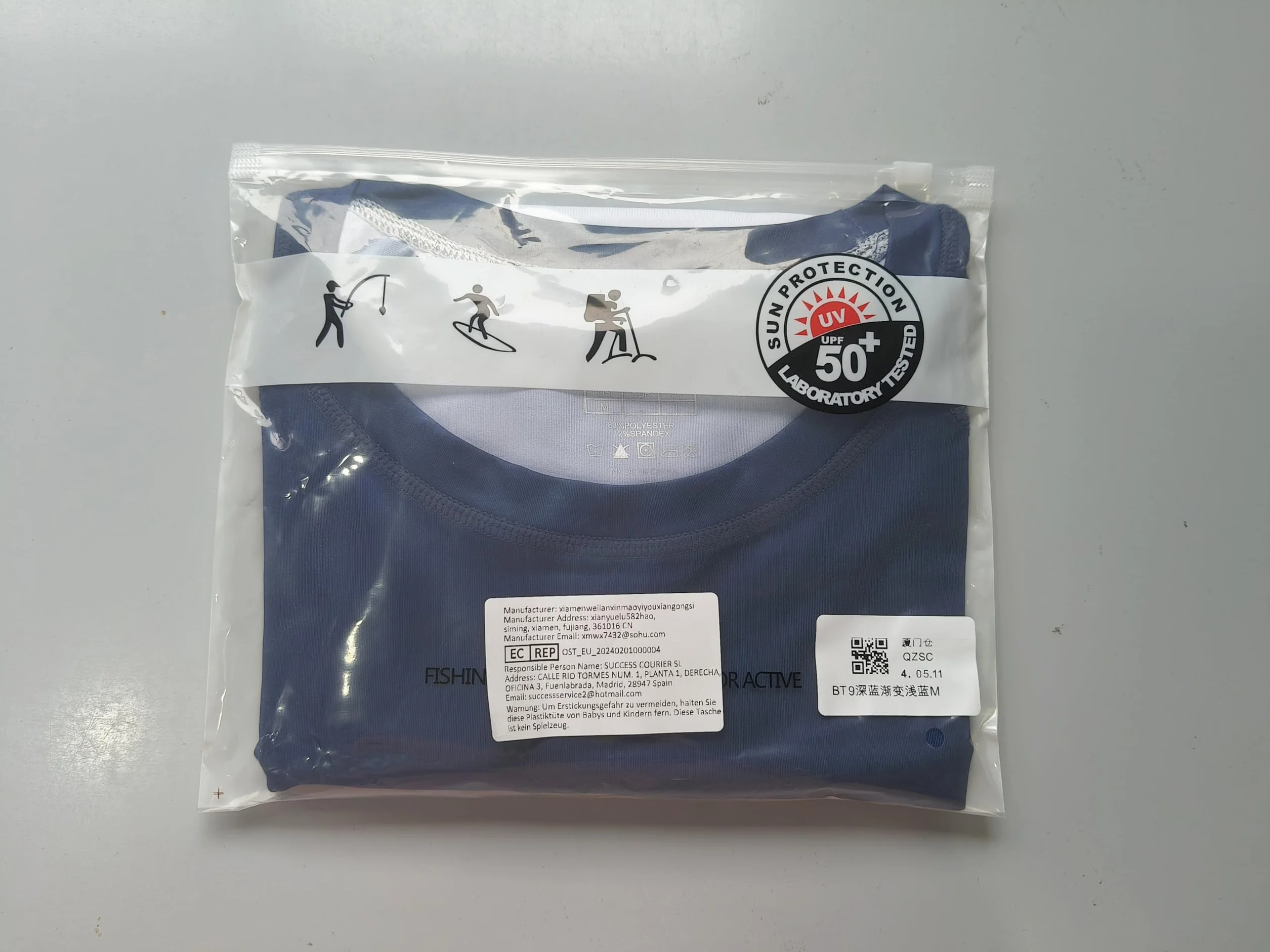 Huayuzh Koszulka męska UV Rashguard, koszulka do pływania, UPF 50+, szybkoschnąca, lekka, oddychająca, do surfowania, wędrówek