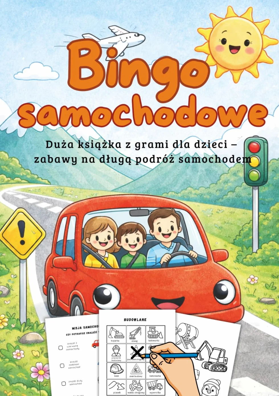 Bingo samochodowe i inne gry w podróży: Duża książka z grami dla dzieci – idealna na długą podróż samochodem