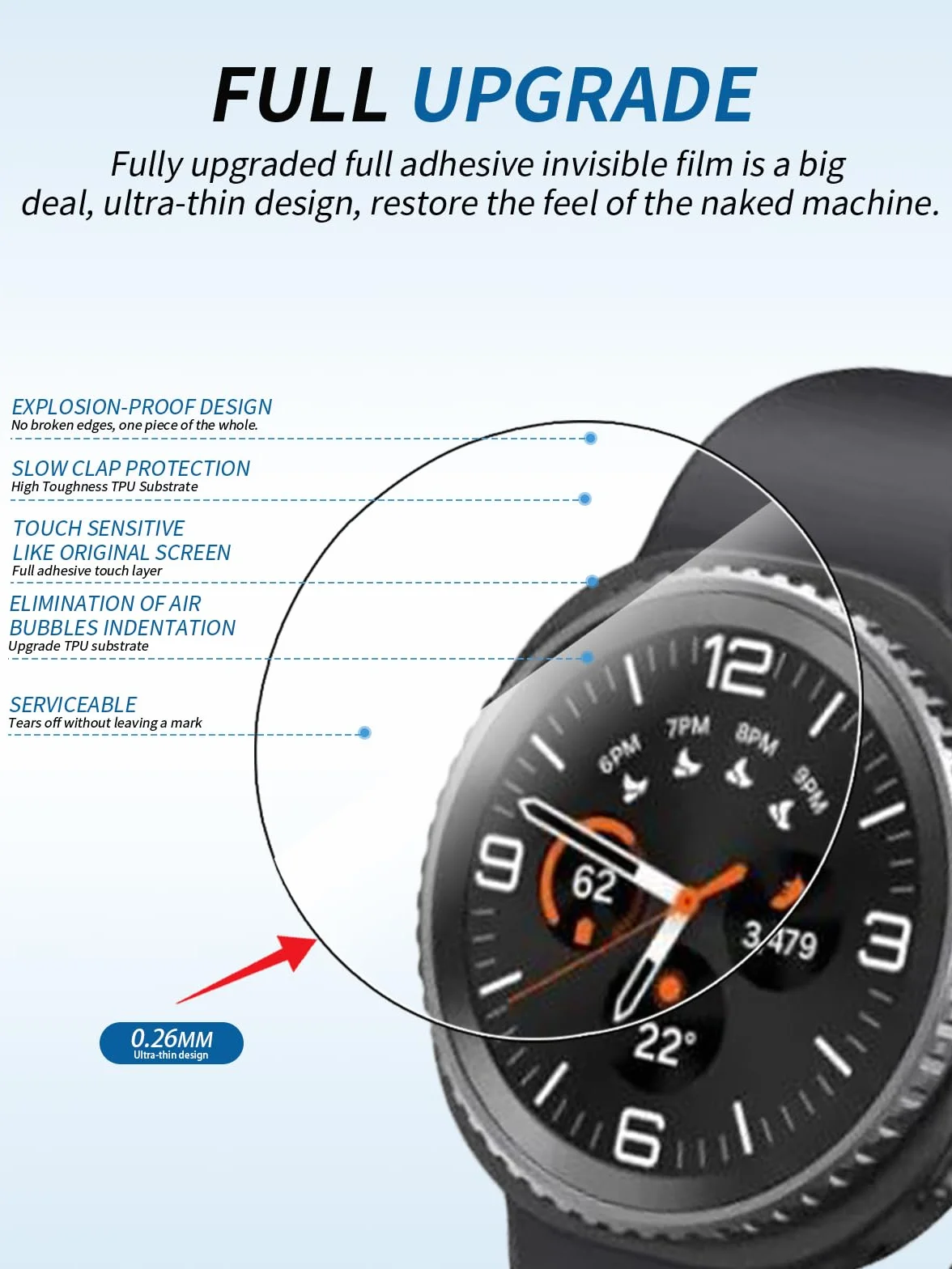 (3 sztuki) folii ochronnej do zegarka Samsung Watch 8 40 mm, folia ochronna na wyświetlacz z hartowanego szkła, wysoka rozdzielczość, odporna na zarysowania, wrażliwa na dotyk, twardość 9H