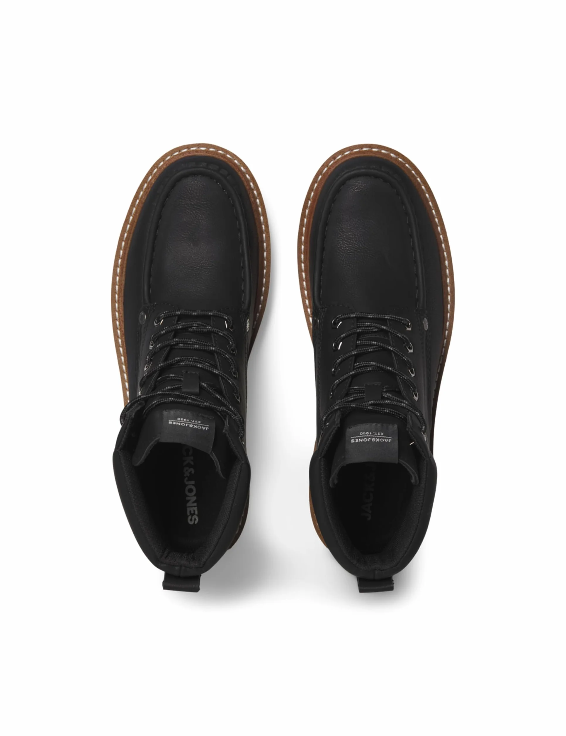 JACK & JONES Mężczyźni Jfwarchway Pu Moc Bootbotki sznurowane