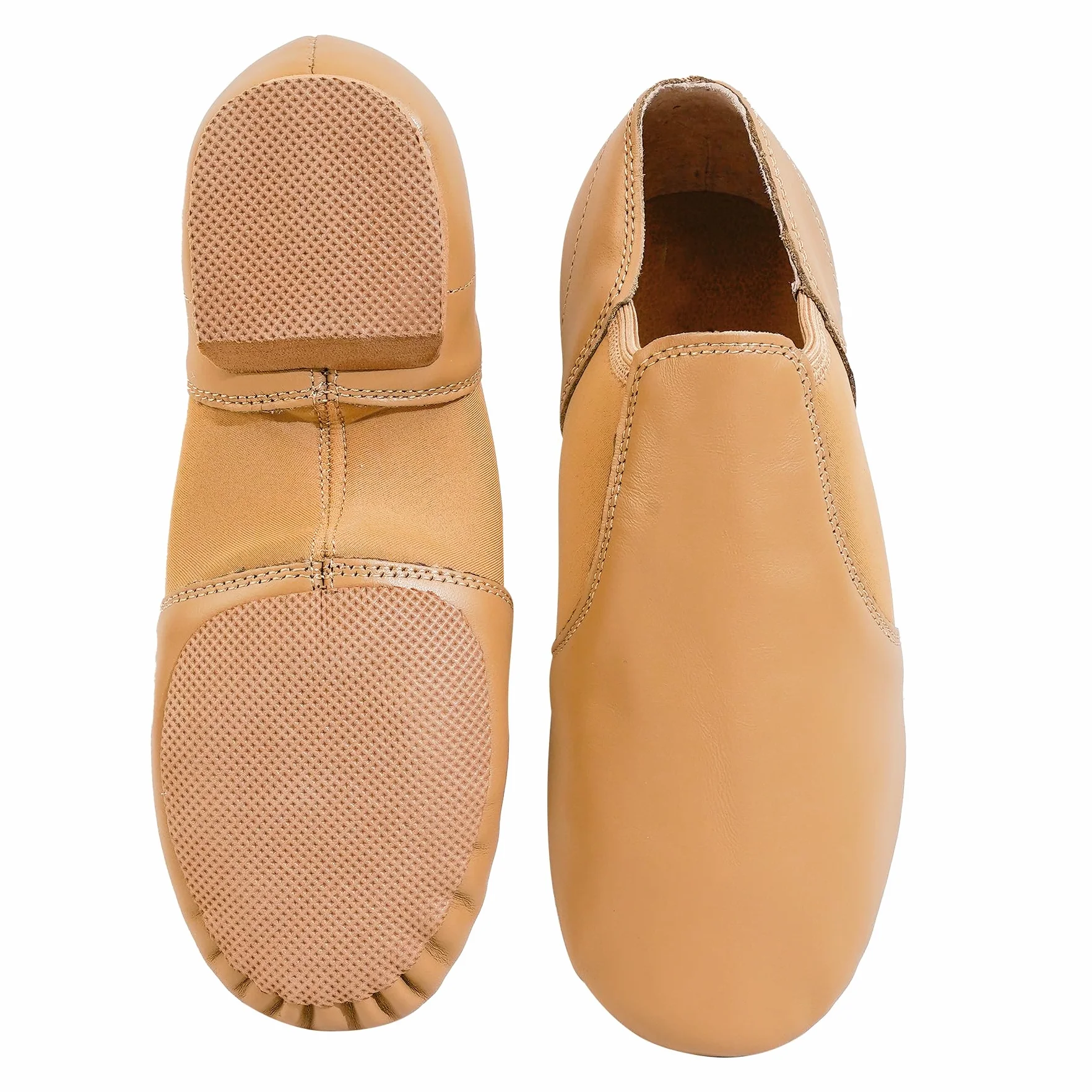 Buty jazzowe, wsuwane buty jazzowe, z prawdziwej skóry, dzielona podeszwa, do praktyki tanecznej i występów, buty do tańca dla kobiet i mężczyzn