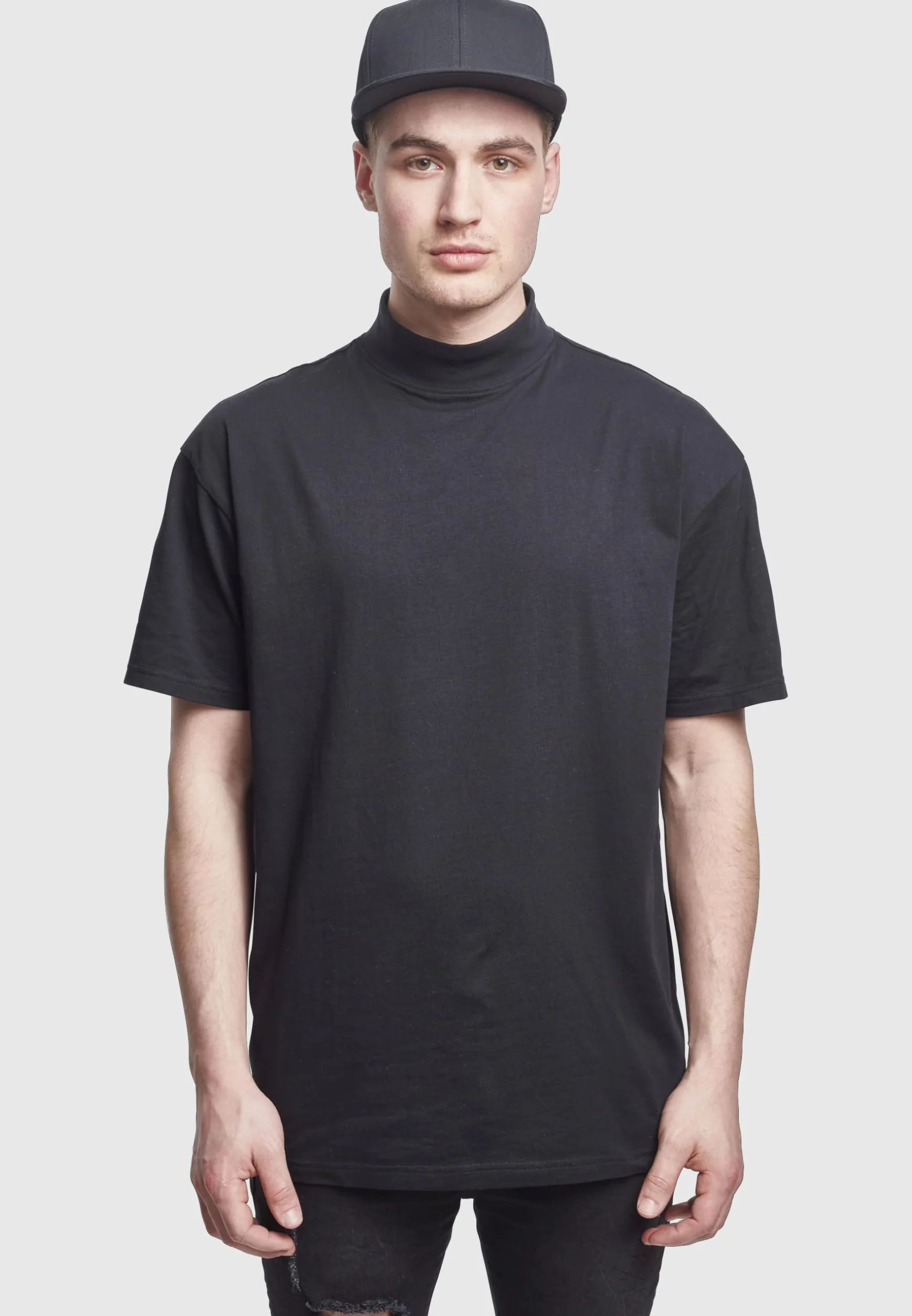Yupoong Flexfit czapka z daszkiem unisex z organicznej bawełny z prostym daszkiem, organiczna bawełniana czapka baseballowa, regulowany rozmiar, rozmiar uniwersalny, jeden rozmiar, czarny, Rozmiar