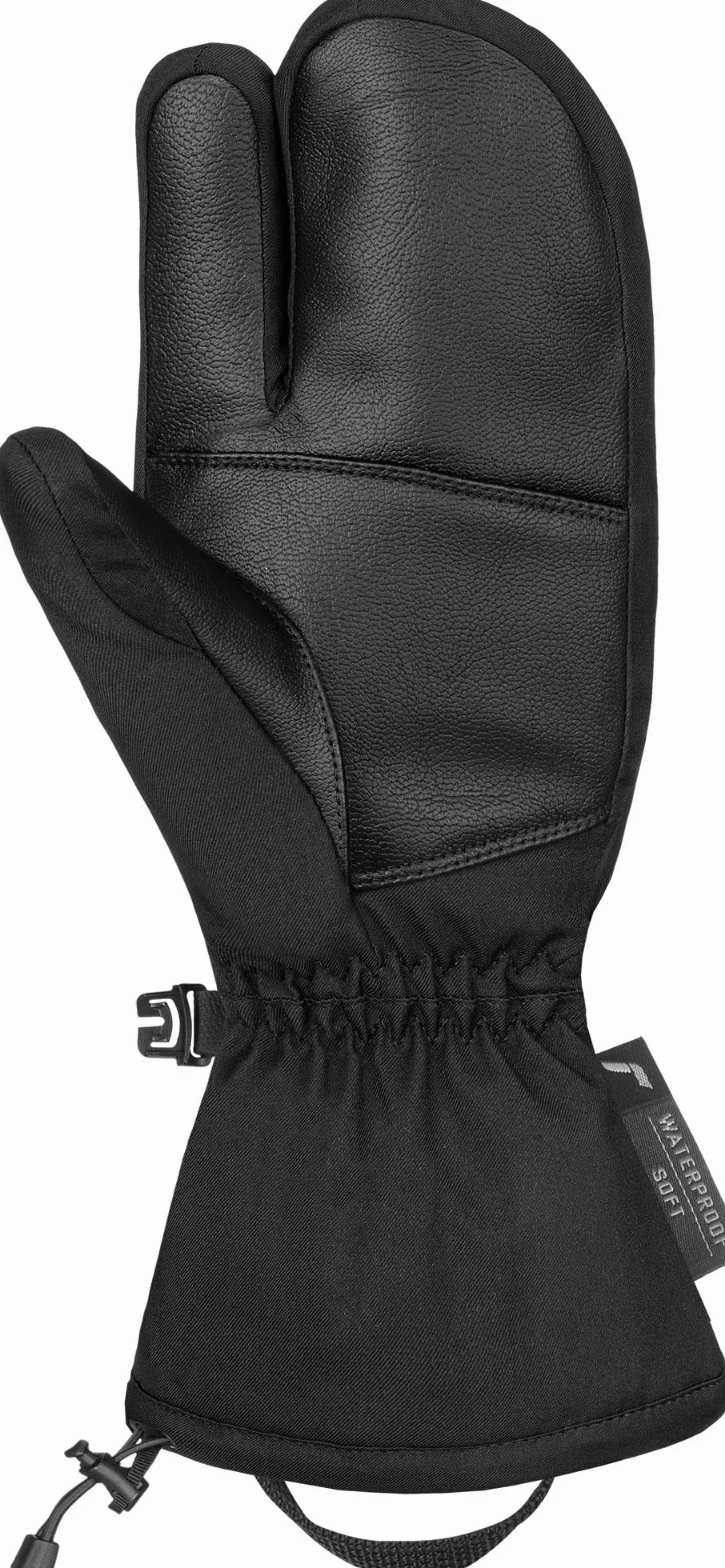 Reusch Demi R-TEX® XT Lobster ciepłe, wodoodporne, wiatroszczelne i oddychające rękawiczki zimowe z 3 palcami, rękawice narciarskie, dla kobiet, 7,5, czarno-srebrne
