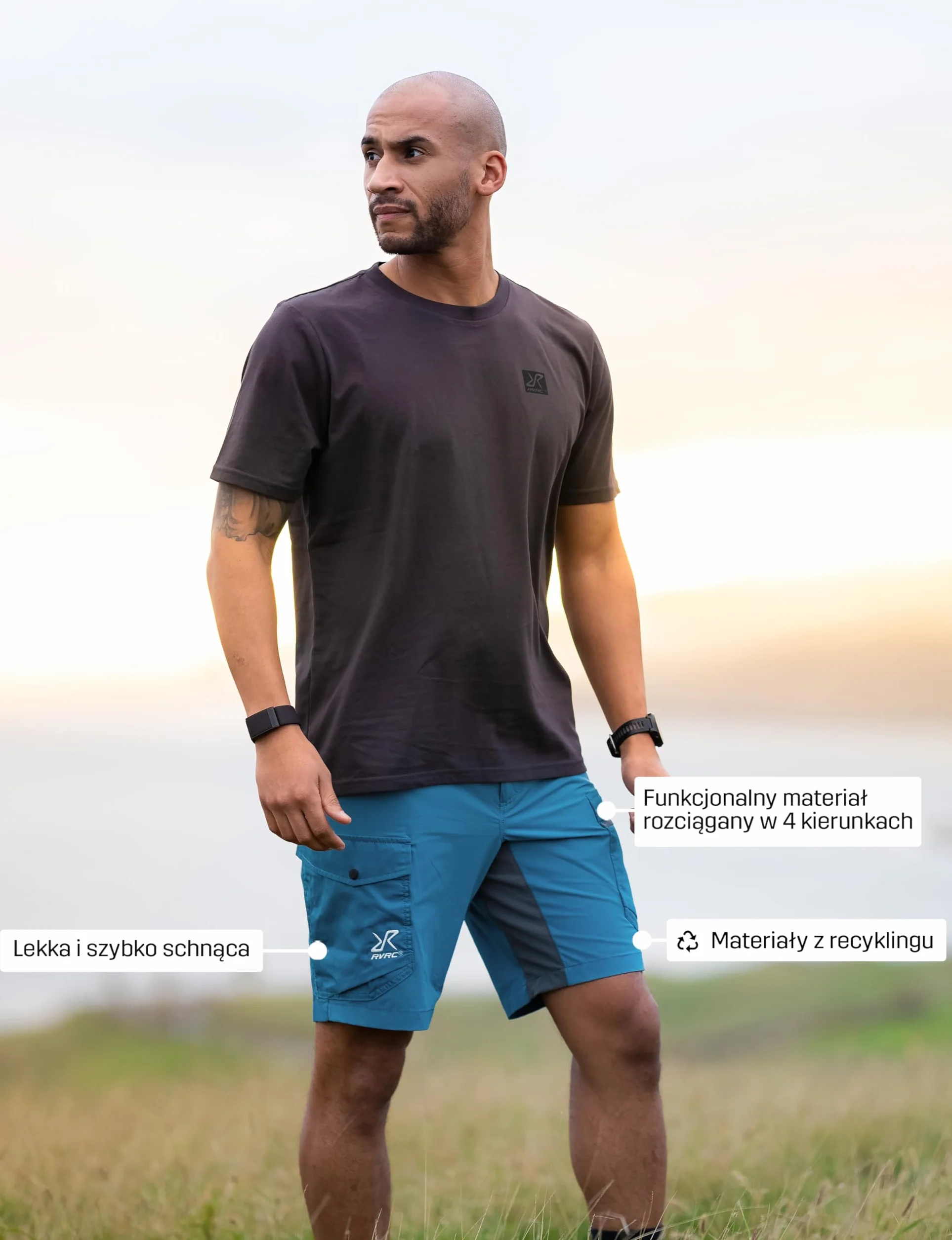 RevolutionRace Rambler Lightweight Pro Shorts Męskie, Lekkie spodnie turystyczne