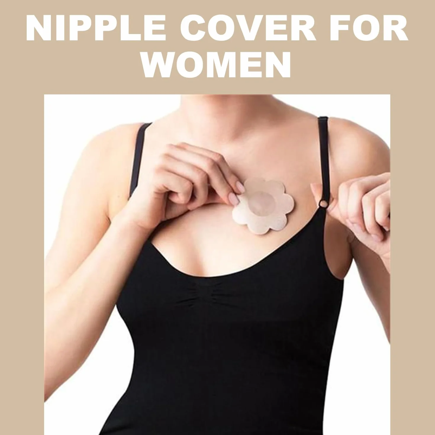Satynowe osłonki na sutki, 10 par – samoprzylepne płatki w kształcie kwiatka, jednorazowe nipple covers pod sukienki i bluzki