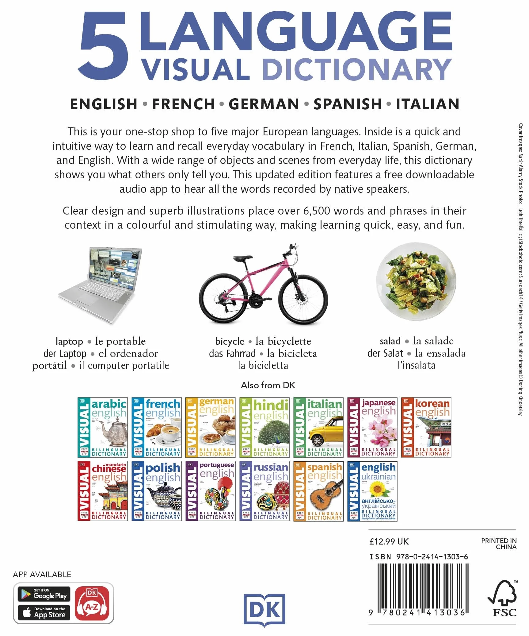 5 Language Visual Dictionary: Over 6,500 illustrated terms, labelled in English, French, German, Spanish and Italian