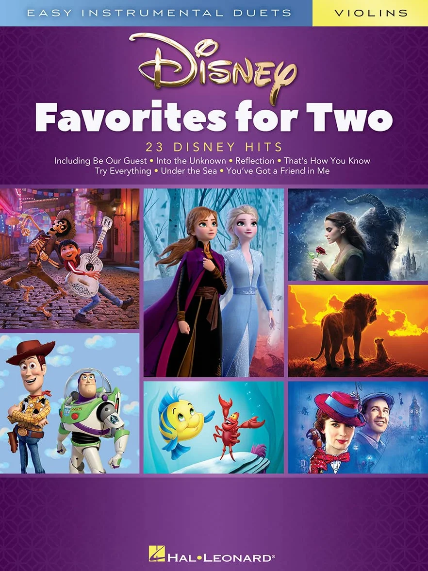 Disney favorites for two - easy instrumental duets violins - 2 violons - 23 titres
