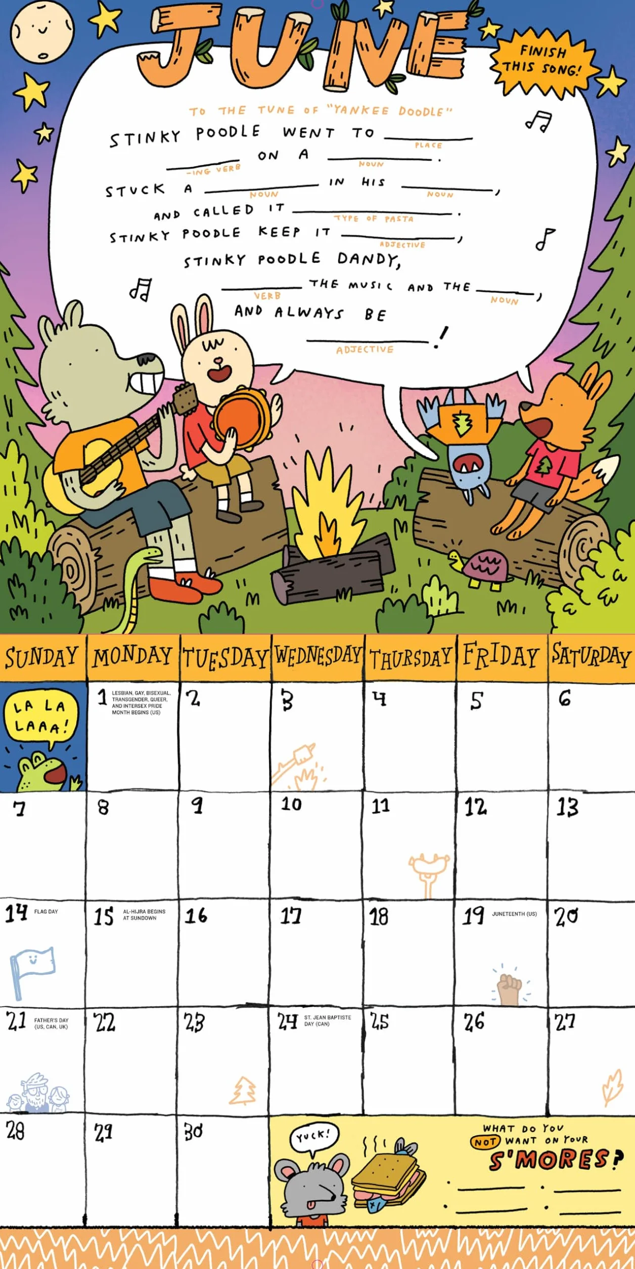 Kid's Awesome Activity Wall Calendar 2026: Includes 300+ Super Fun Stickers!