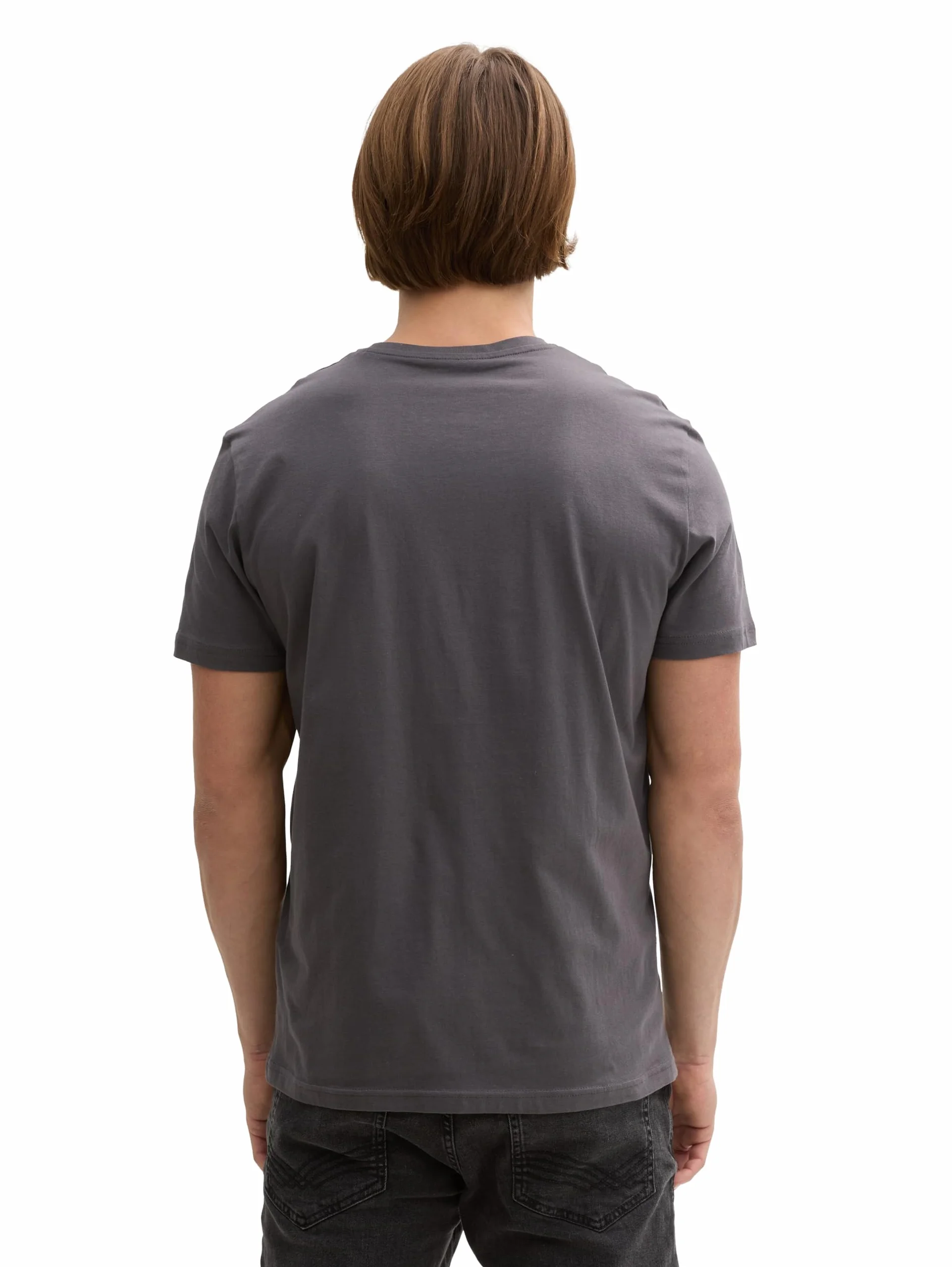 TOM TAILOR 1008637 T-shirt z nadrukiem logo Mężczyźni