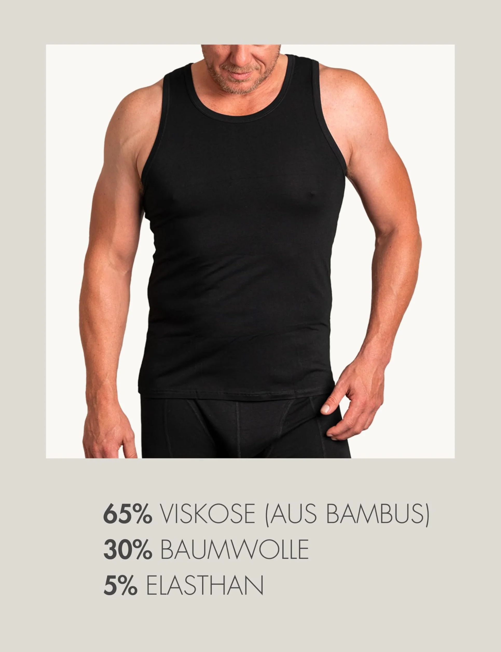 Basic Treasure 2-pak podkoszulek męski, tank top męski, bardzo miękki bambus bawełna, podkoszulki męskie czarne lub białe, czarny, M