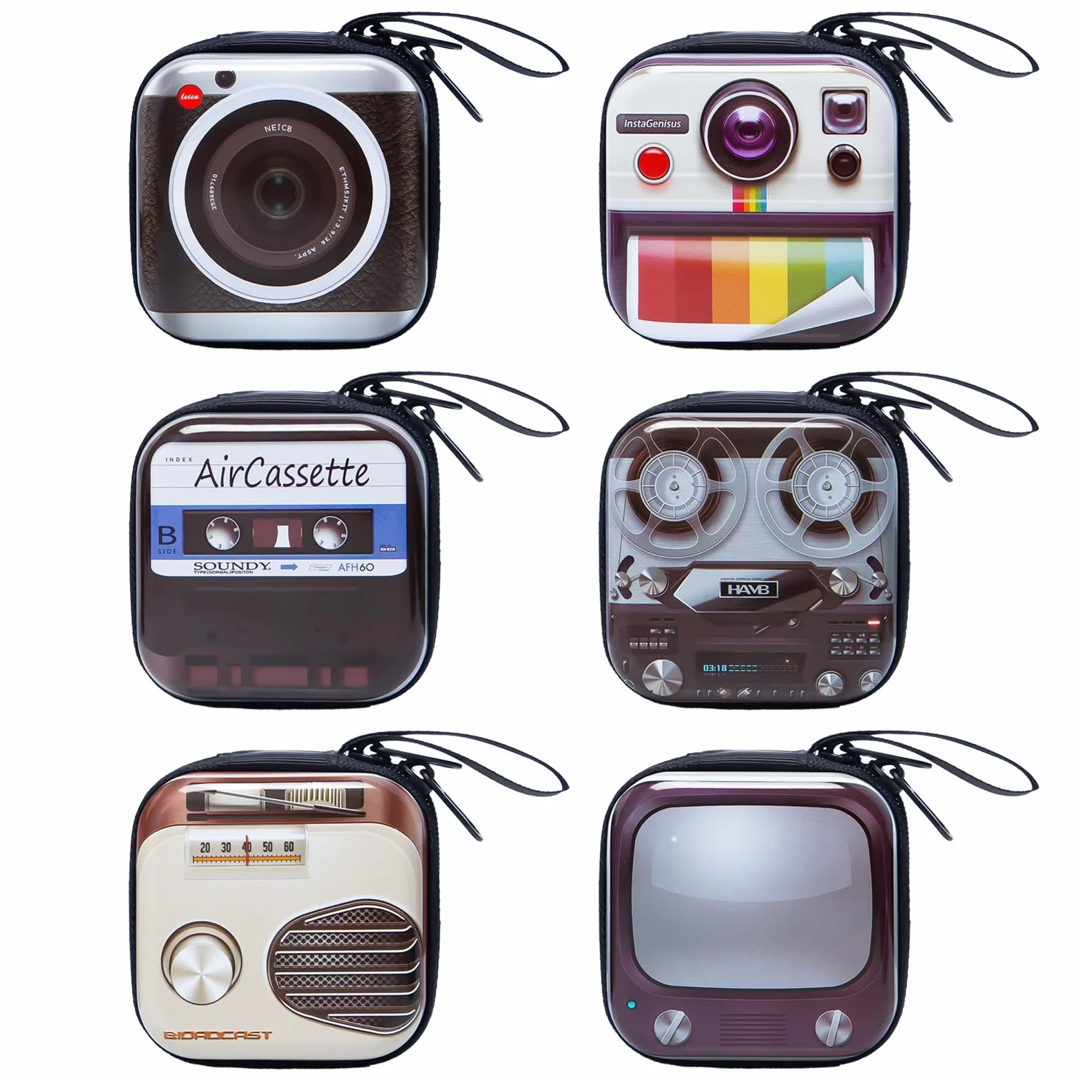 6 sztuk mini portfeli dla dzieci w stylu vintage, kwadratowy, przenośny, mały, wodoszczelny, z zamkiem błyskawicznym, dla chłopców i dziewcząt, kolorowy, mini portfel damski
