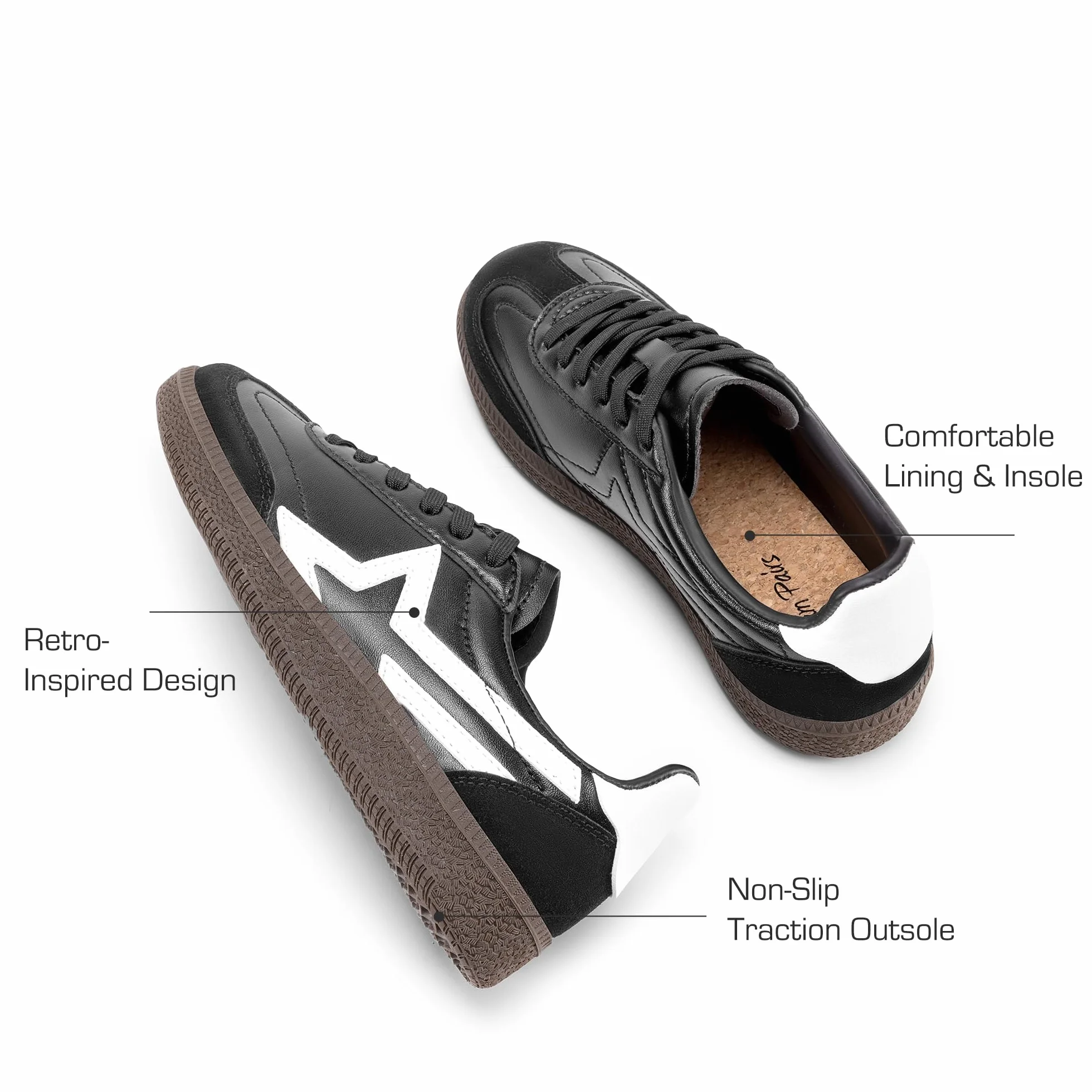 DREAM PAIRS Chłopcy dziewczęta trampki retro klasyczne buty tenisowe na co dzień lekkie szkolne chodzenie niski top sznurowane obuwie dla małych/dużych dzieci