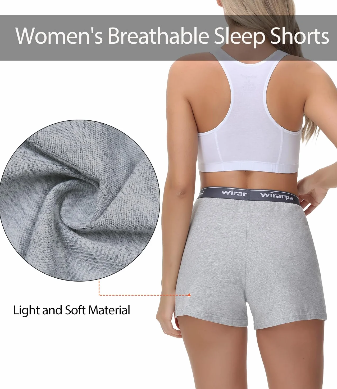 wirarpa Damskie bawełniane spodenki do spania Comfywear Lounge piżamy szorty 3-pak