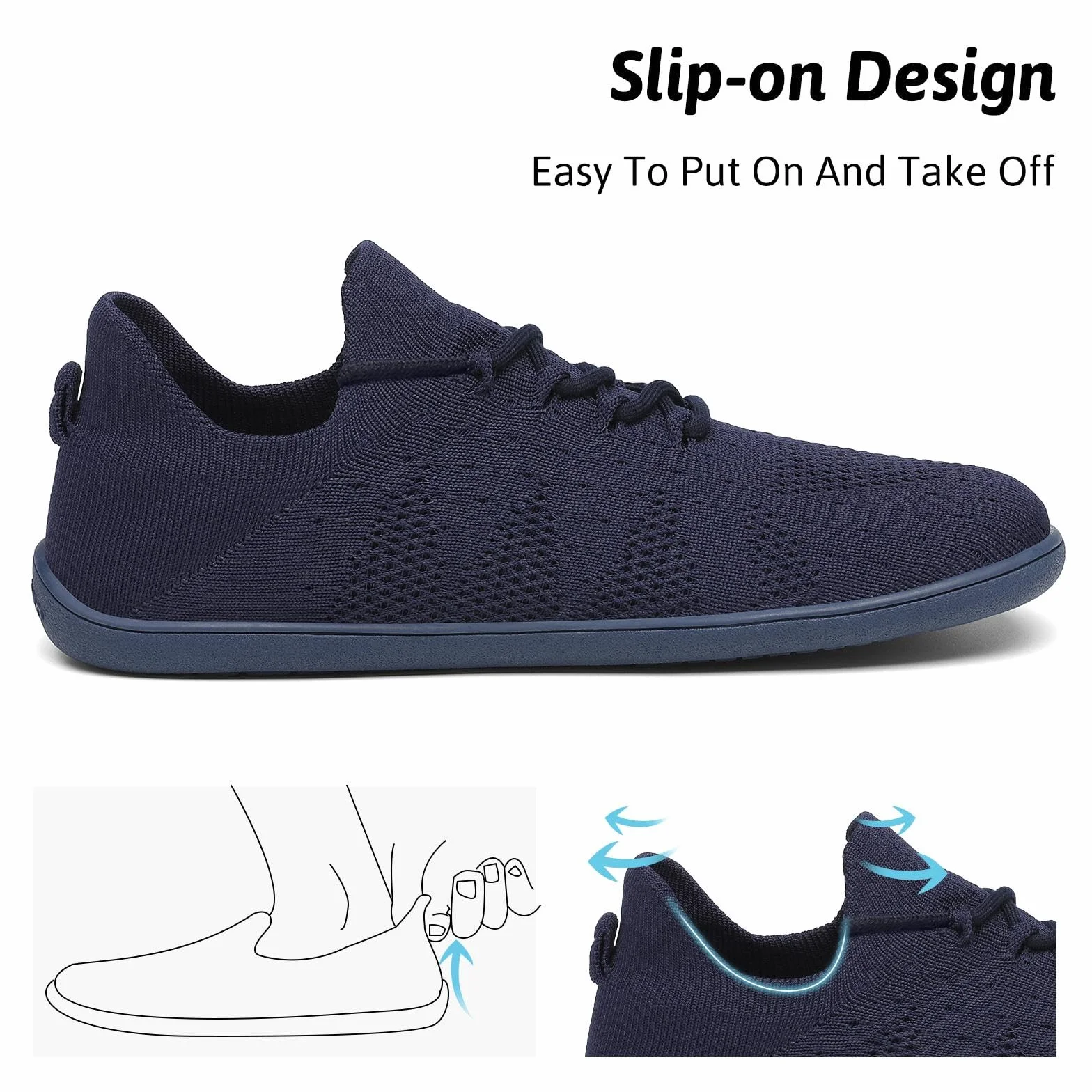 SAGUARO Unisex szerokie buty do chodzenia boso, męskie, wsuwane, damskie, oddychające, lekkie, rozm. 36-48