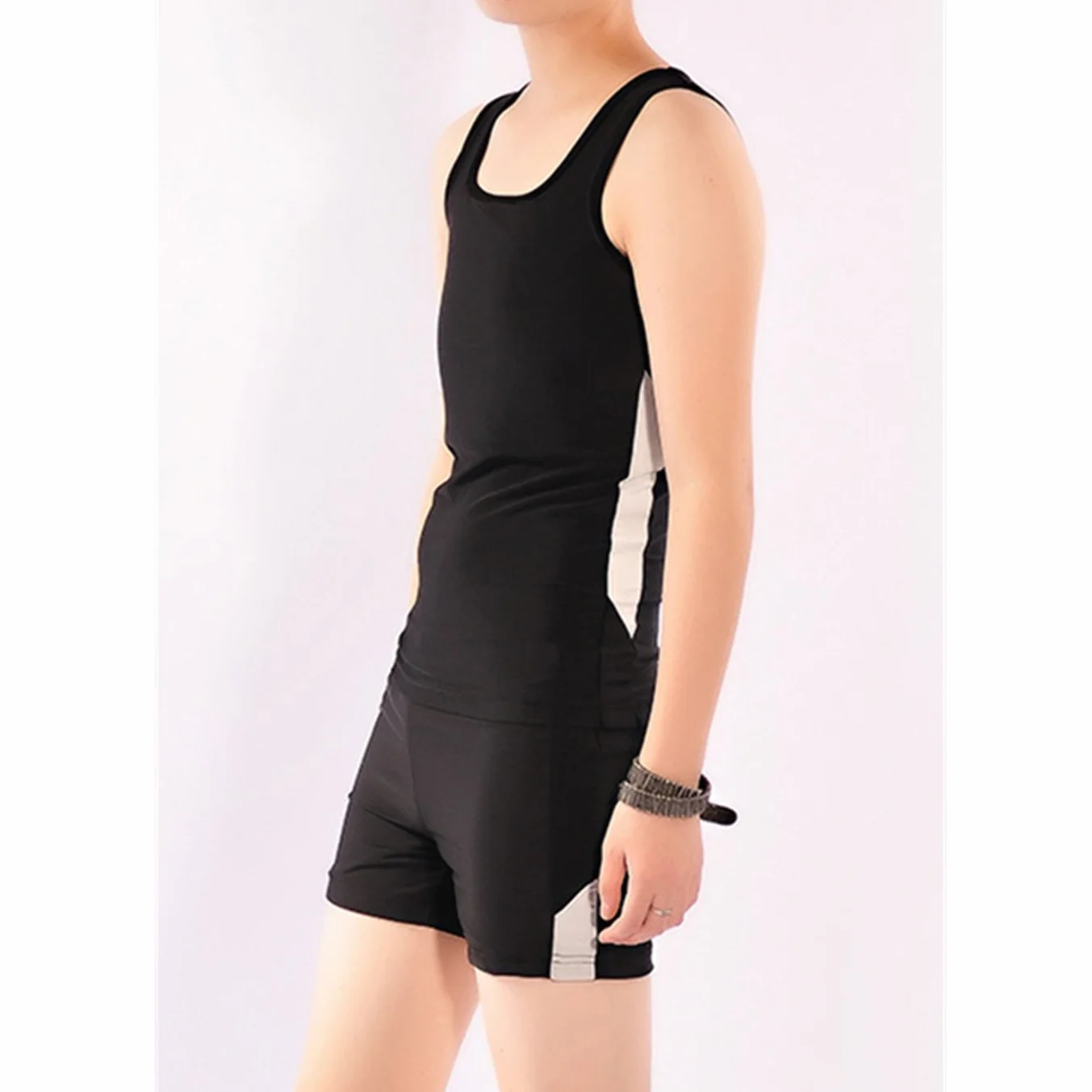 BaronHong Trans Lesbian Tomboy opaska na klatkę piersiową szybkoschnąca odzież kąpielowa Tank Top + kąpielówki