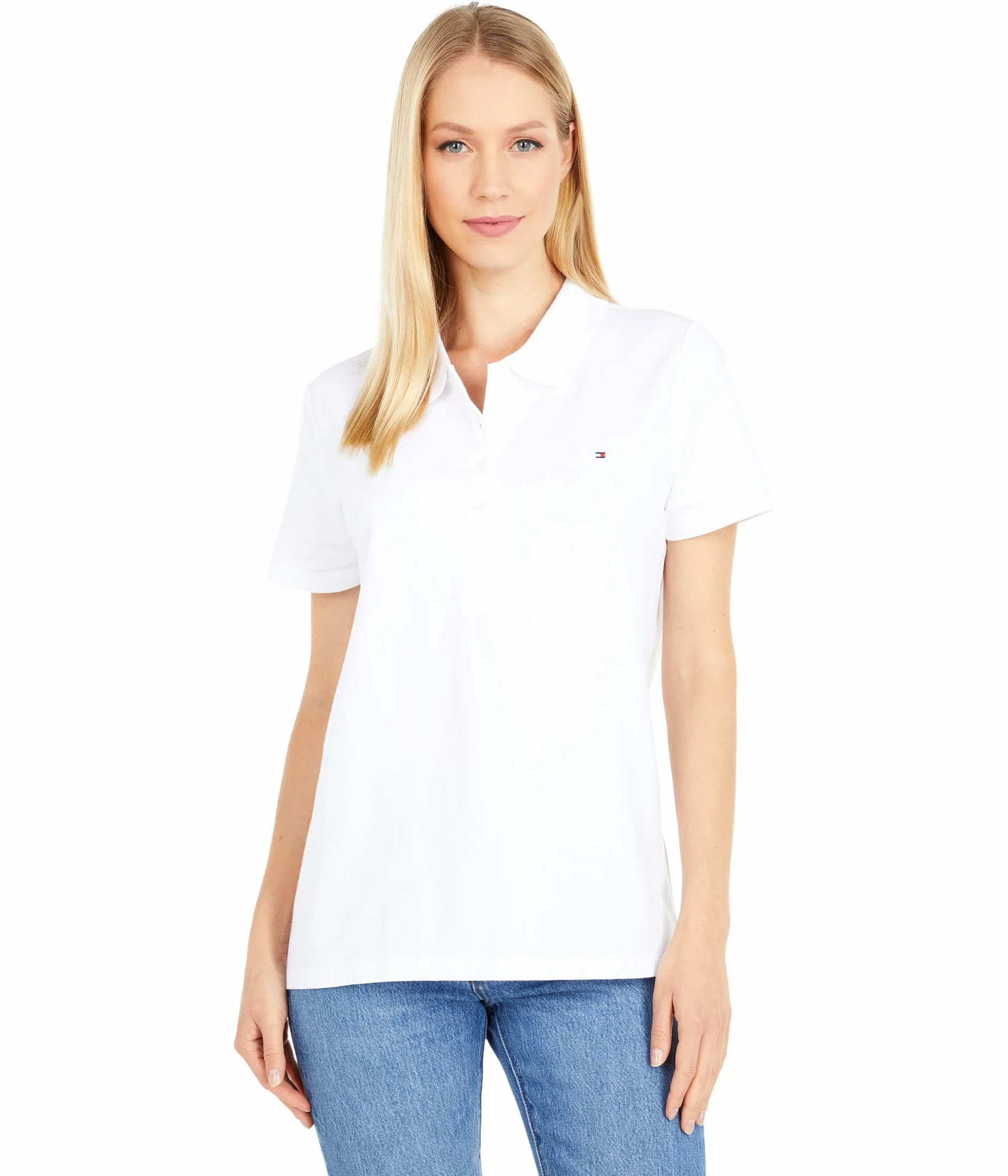 Tommy Hilfiger Damska koszulka polo Tommy Hilfiger Solid, biały, L